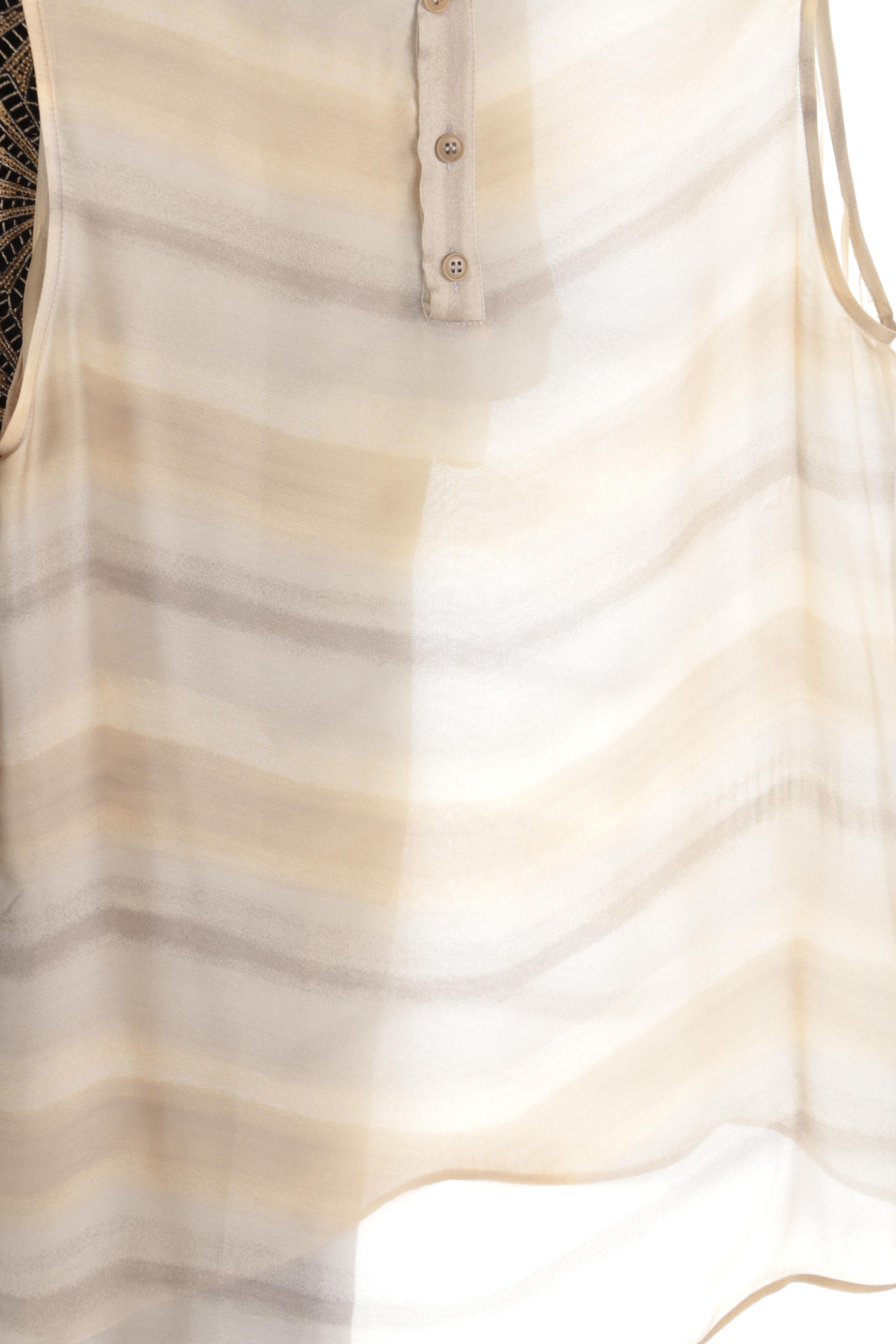 Giorgio Armani Le Collezioni Jackets and Silk Top with Tory Burch Linen Top