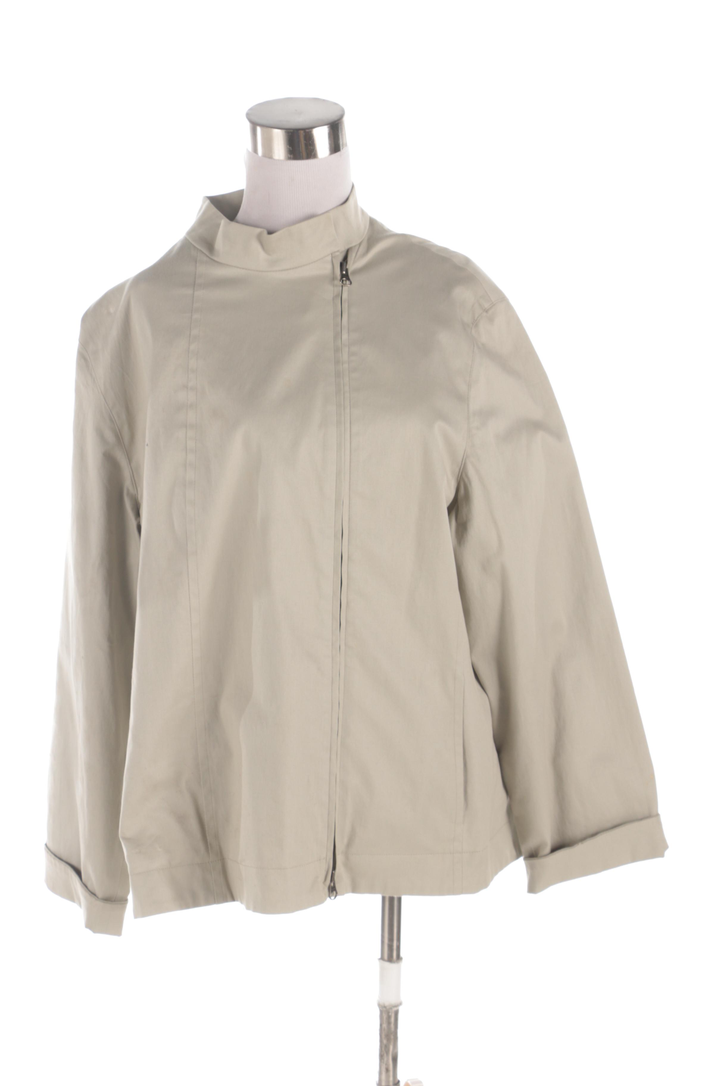 Giorgio Armani Le Collezioni Jackets and Silk Top with Tory Burch Linen Top