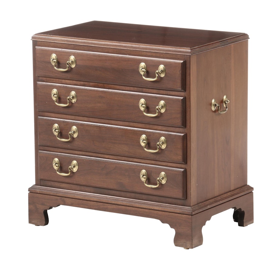 Ethan Allen, Chippendale Style Cherry Diminutive Chest, Late 20th Century