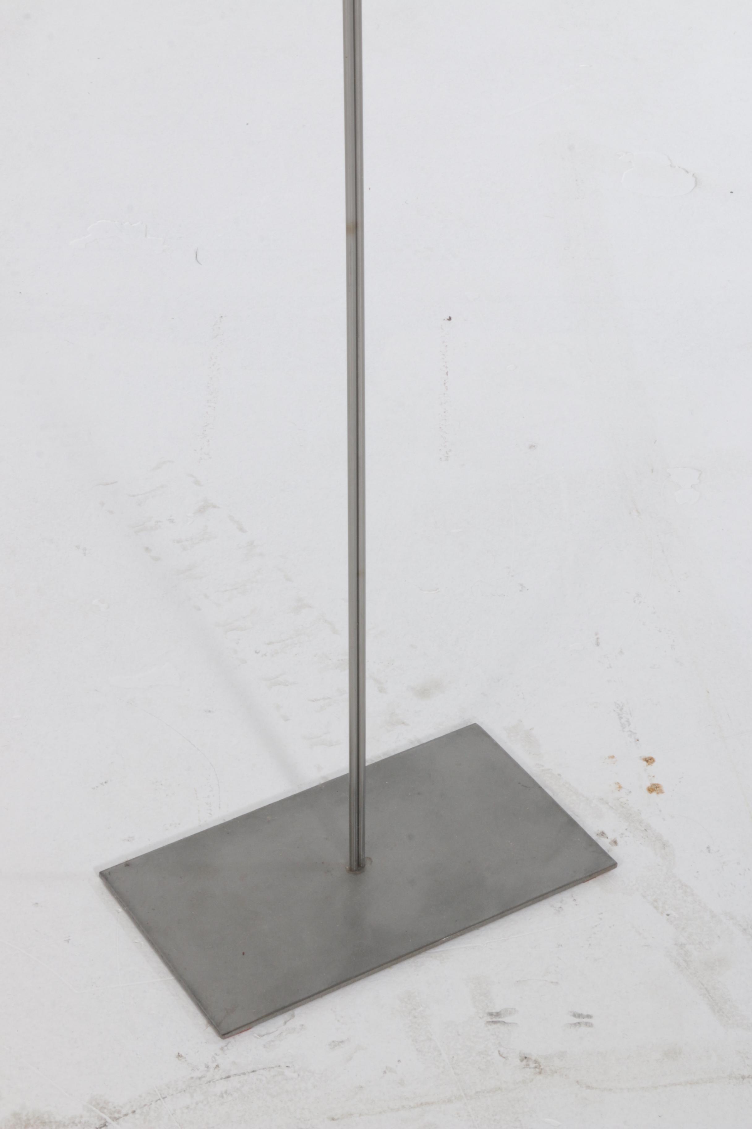 Mid Century Modern Sculptural Metal Floor Clock, Late 20th Century