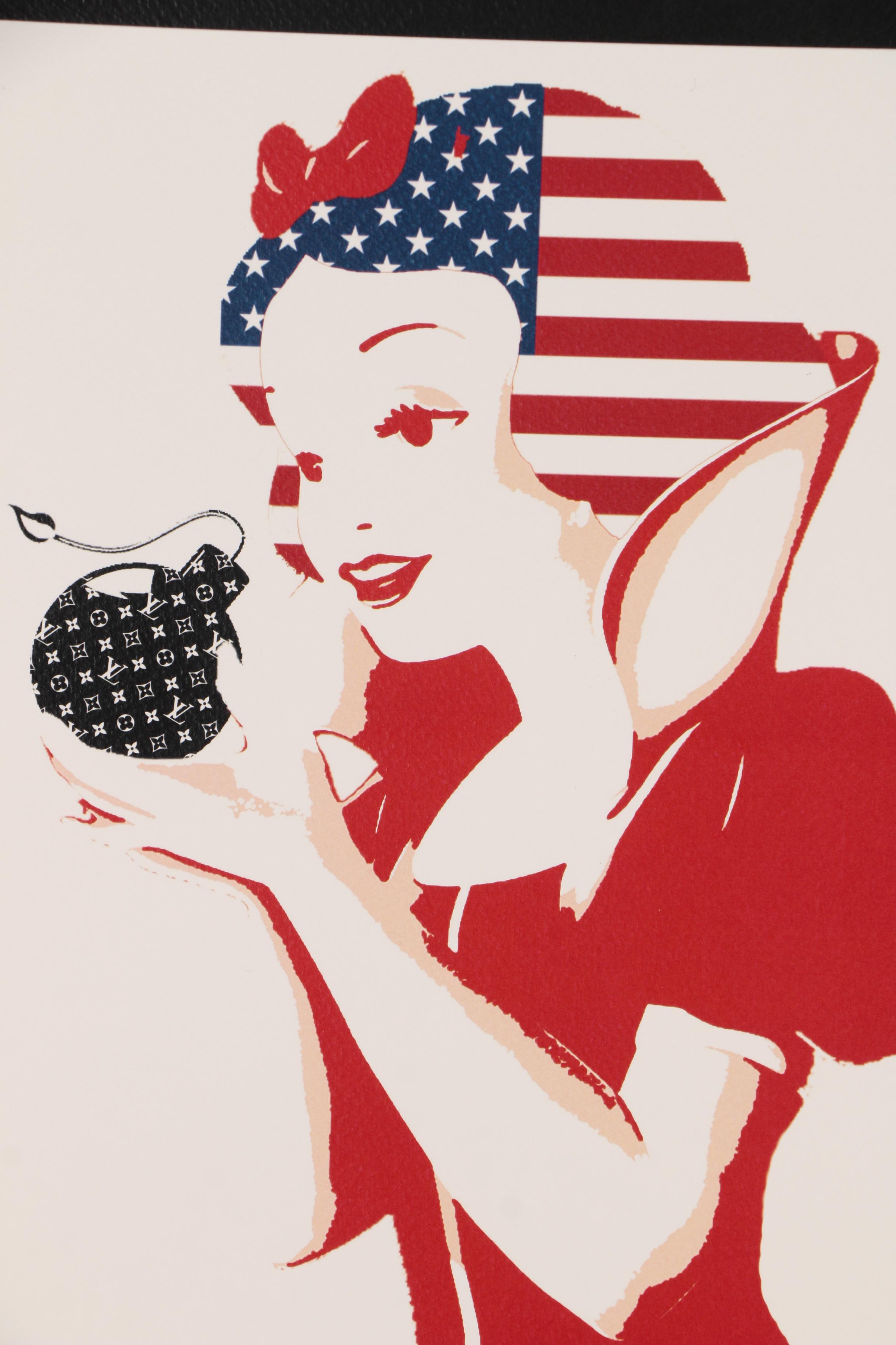 Death NYC Offset Lithograph of Snow White with Bomb