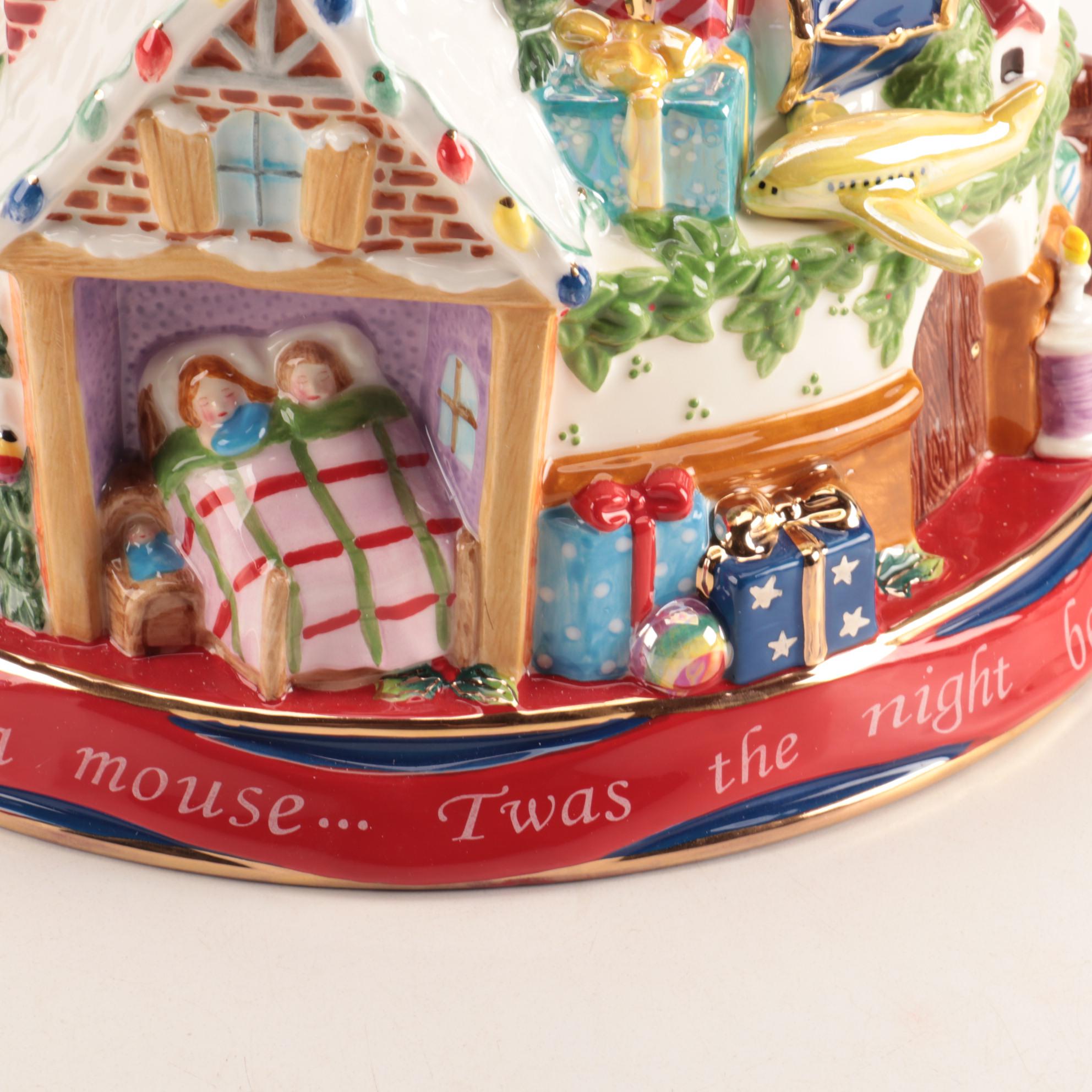 Christopher Radko "Twas the Night Before Christmas" Ceramic Cookie Jar