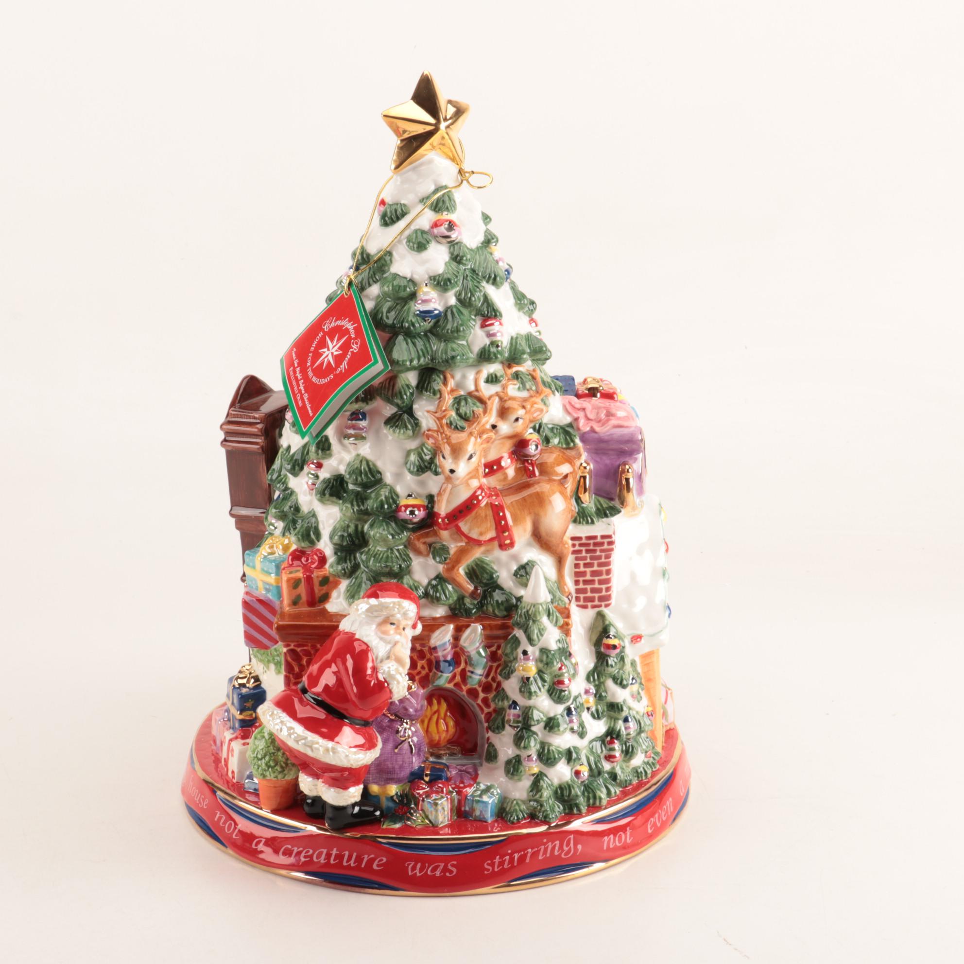 Christopher Radko "Twas the Night Before Christmas" Ceramic Cookie Jar
