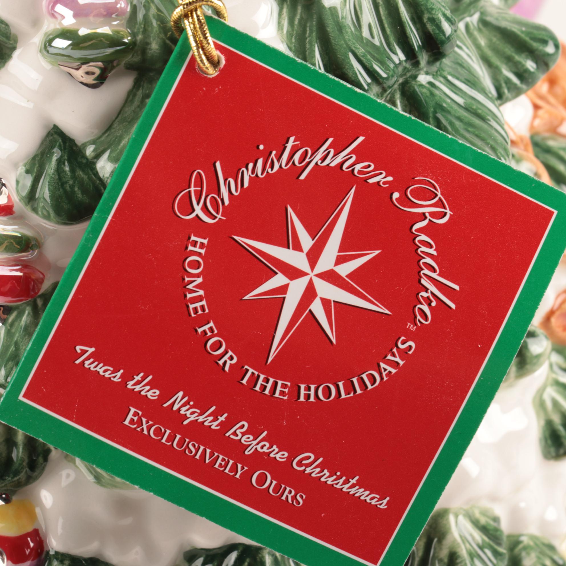 Christopher Radko "Twas the Night Before Christmas" Ceramic Cookie Jar