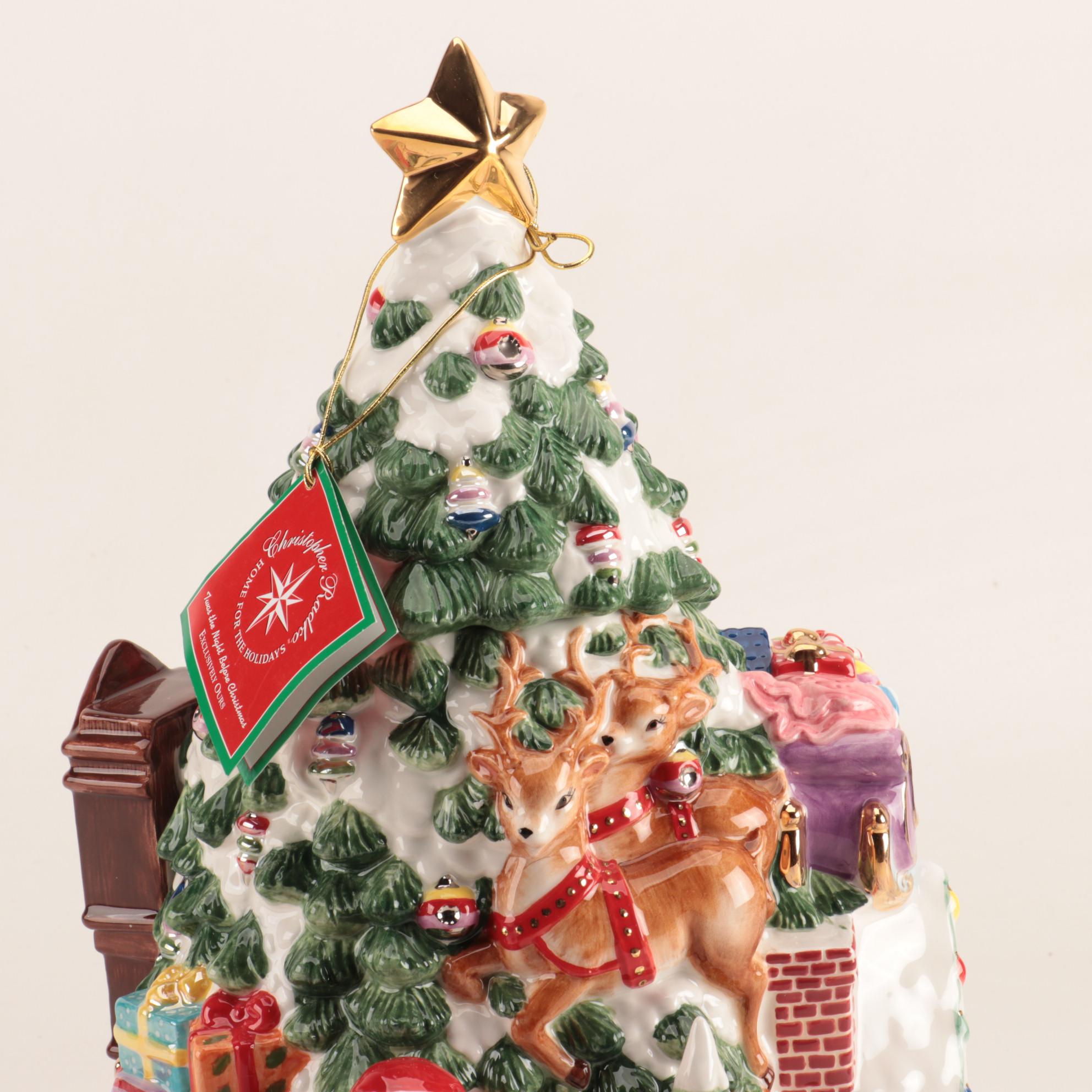 Christopher Radko "Twas the Night Before Christmas" Ceramic Cookie Jar