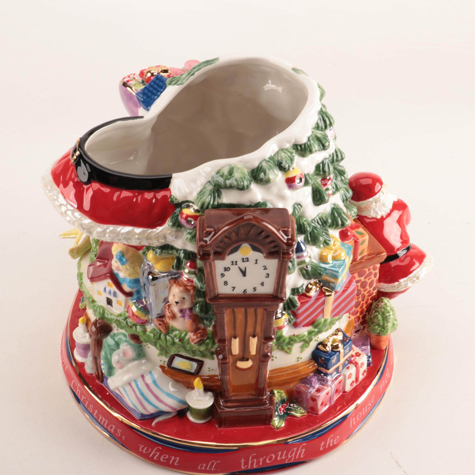 Christopher Radko "Twas the Night Before Christmas" Ceramic Cookie Jar