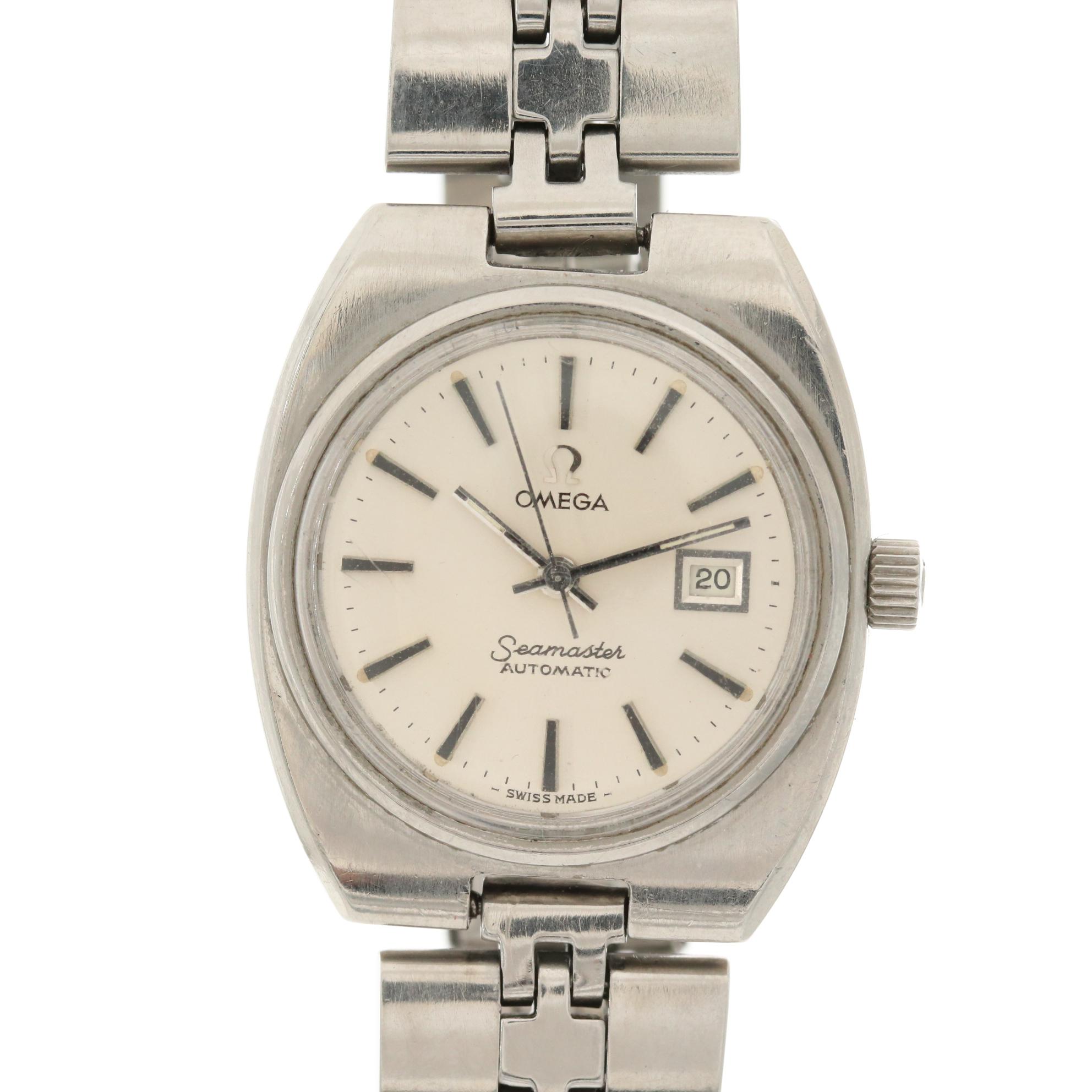 Vintage Omega Seamaster Stainless Steel Automatic Watch With Date, 1976