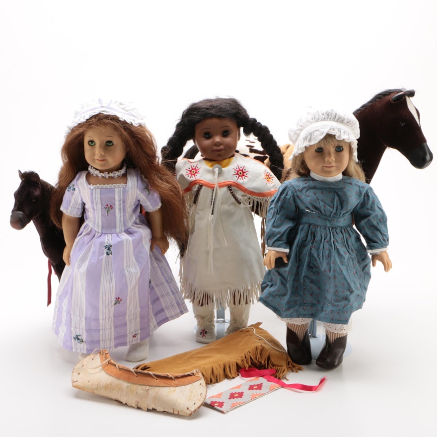 American Girl Dolls Featuring "Kaya" and Her Horse "Steps High"