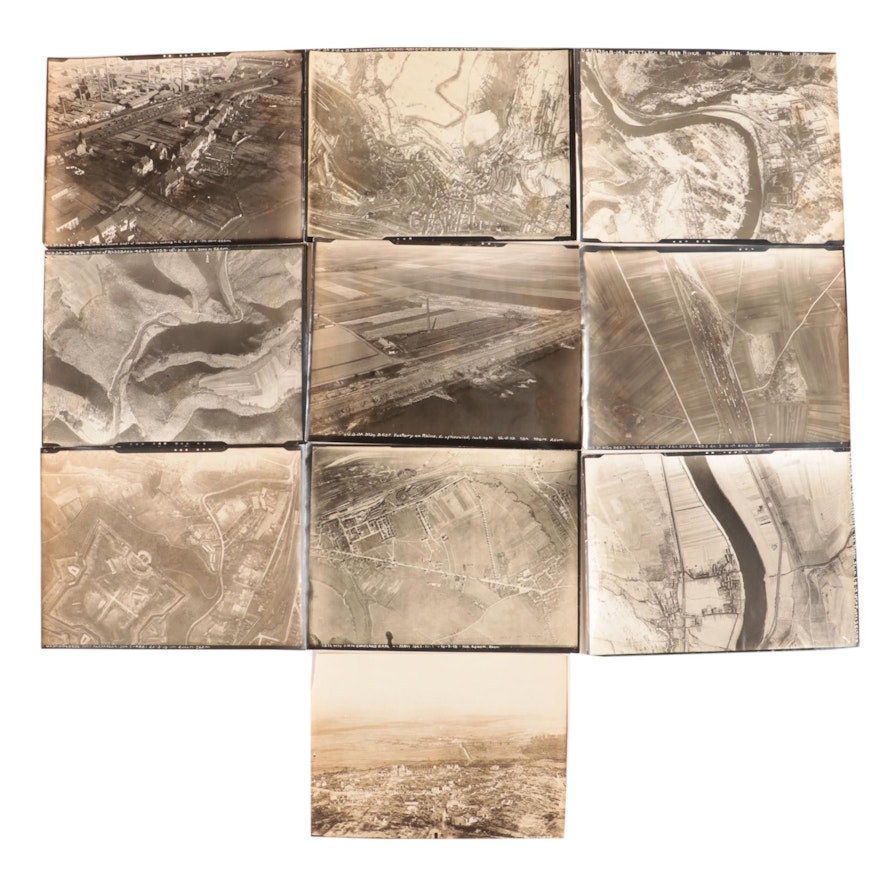 World War I Era Silver Gelatin Aerial Reconnaissance Photographs