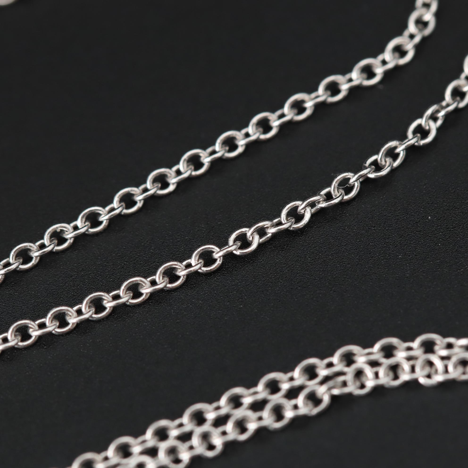 Tiffany & Co. "T Smile" 18K White Gold Diamond Necklace