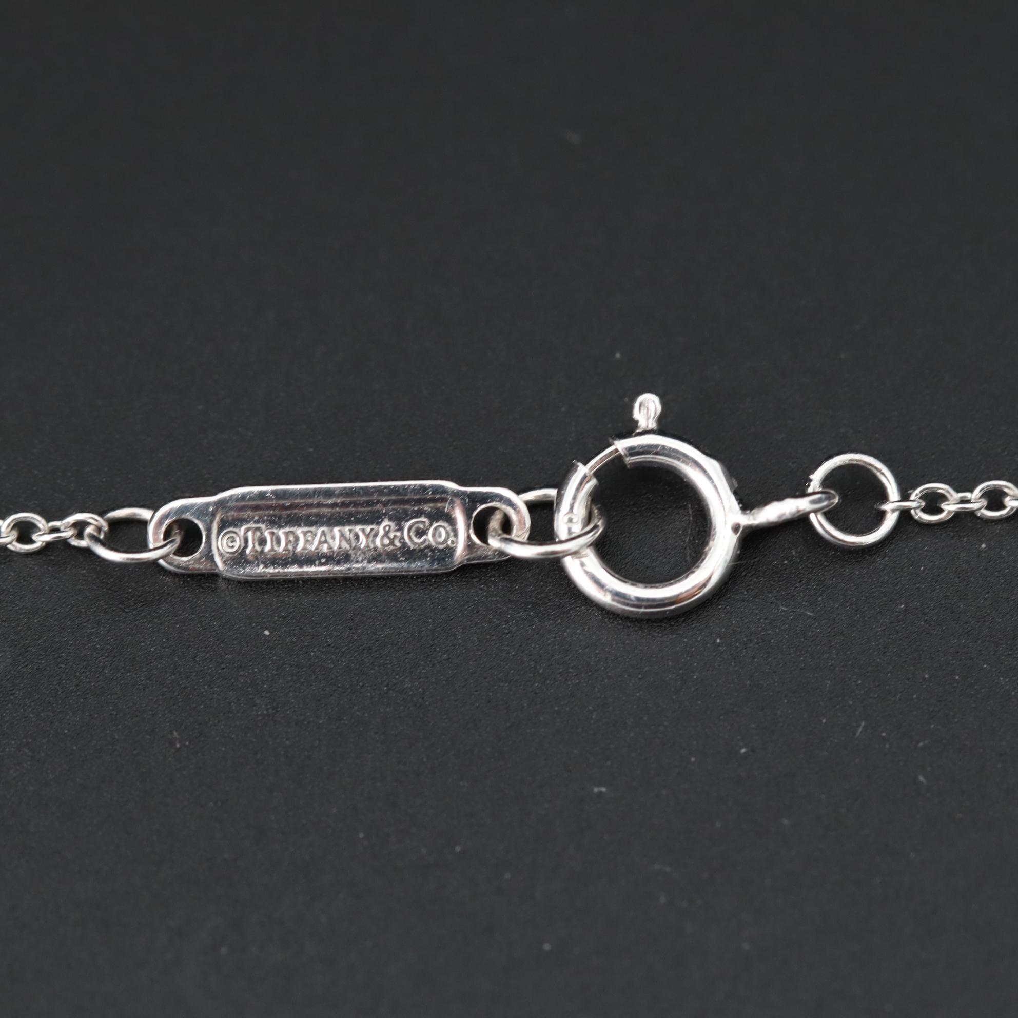 Tiffany & Co. "T Smile" 18K White Gold Diamond Necklace