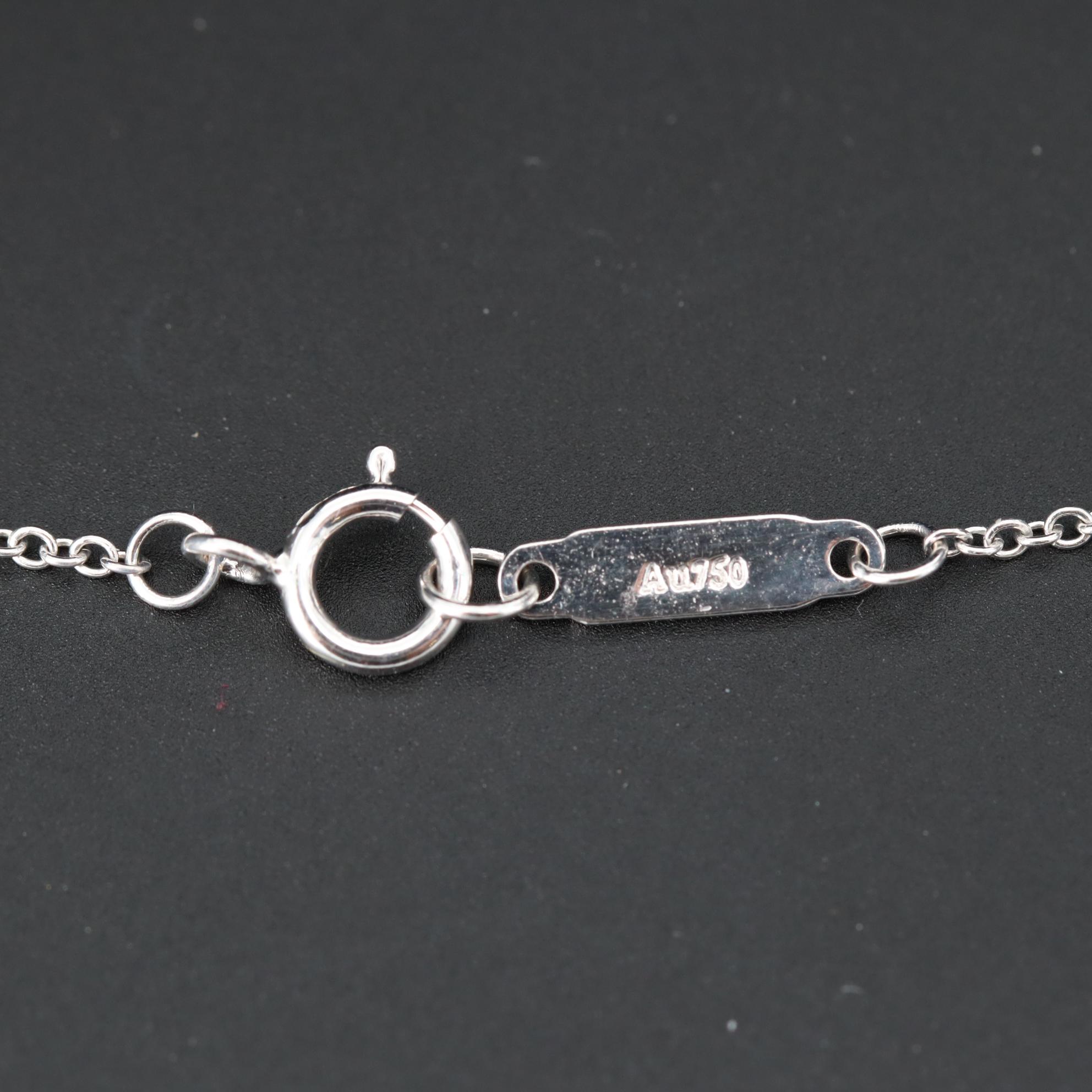 Tiffany & Co. "T Smile" 18K White Gold Diamond Necklace