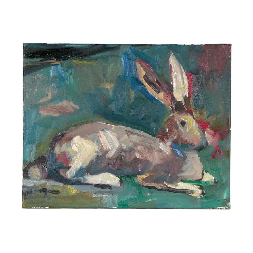 Jose Trujillo Oil Painting "The Hare"