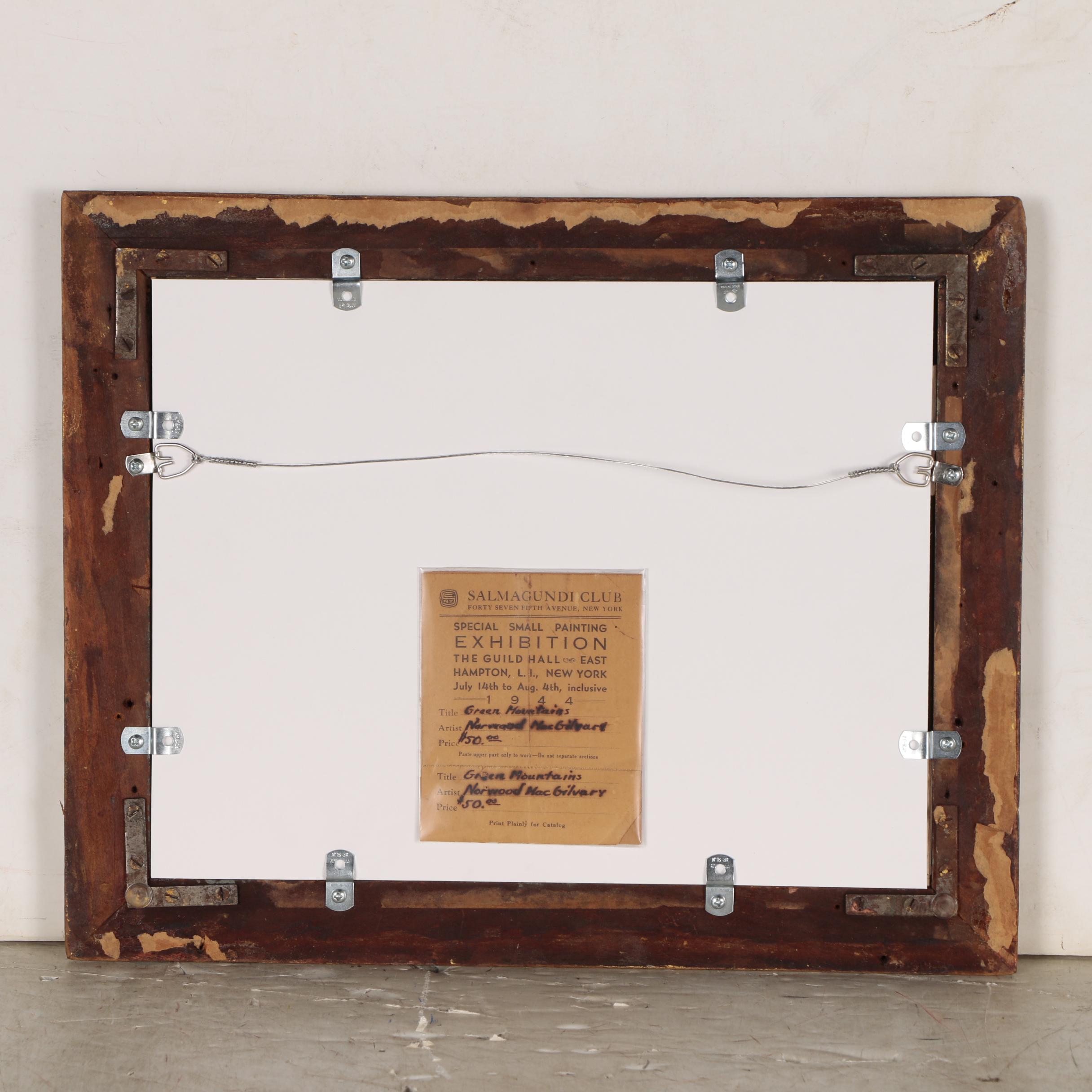 Norwood MacGilvary Landscape Oil Painting "Green Mountains"