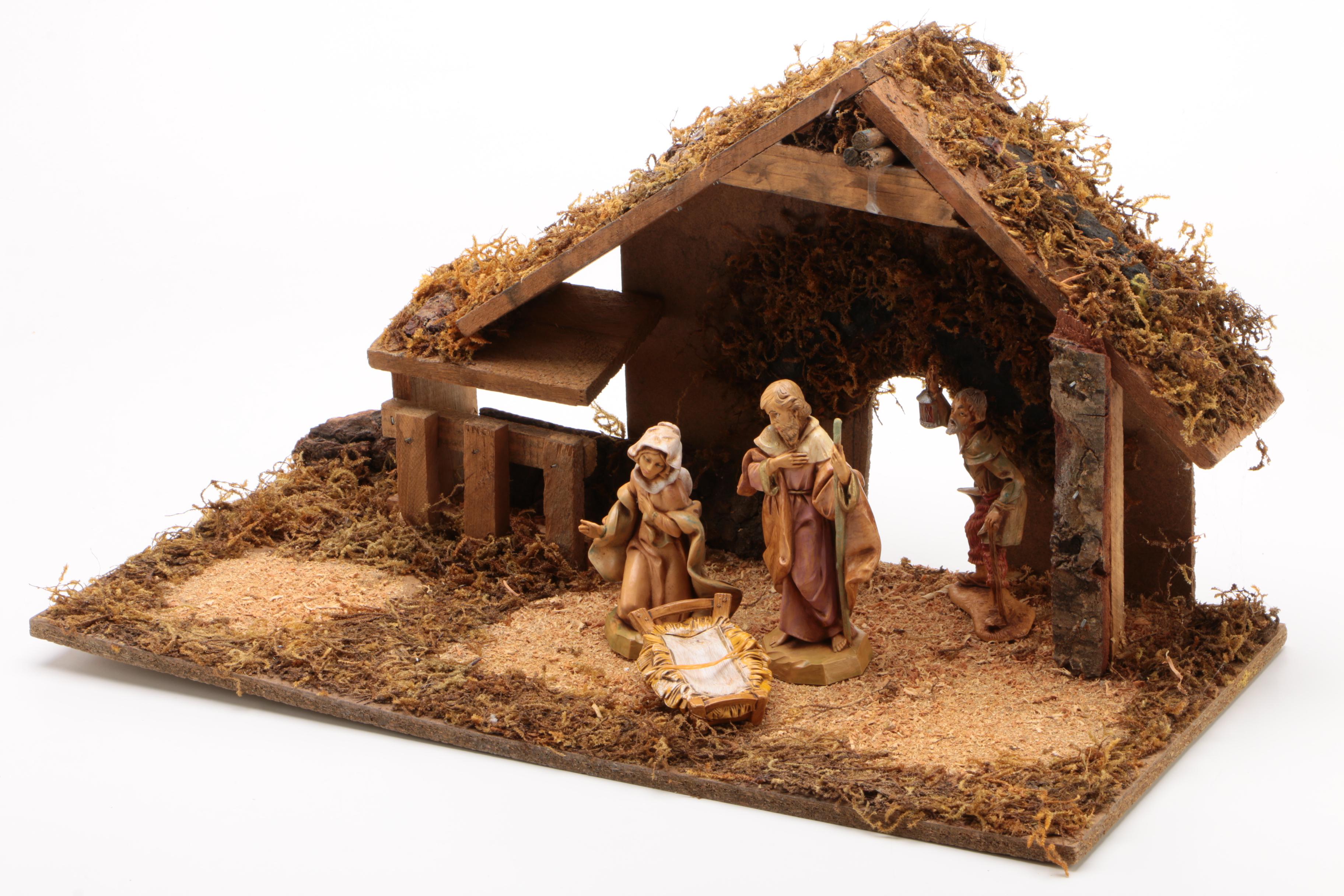 Fontanini Heirloom Nativity Set with Blown Glass Ornaments