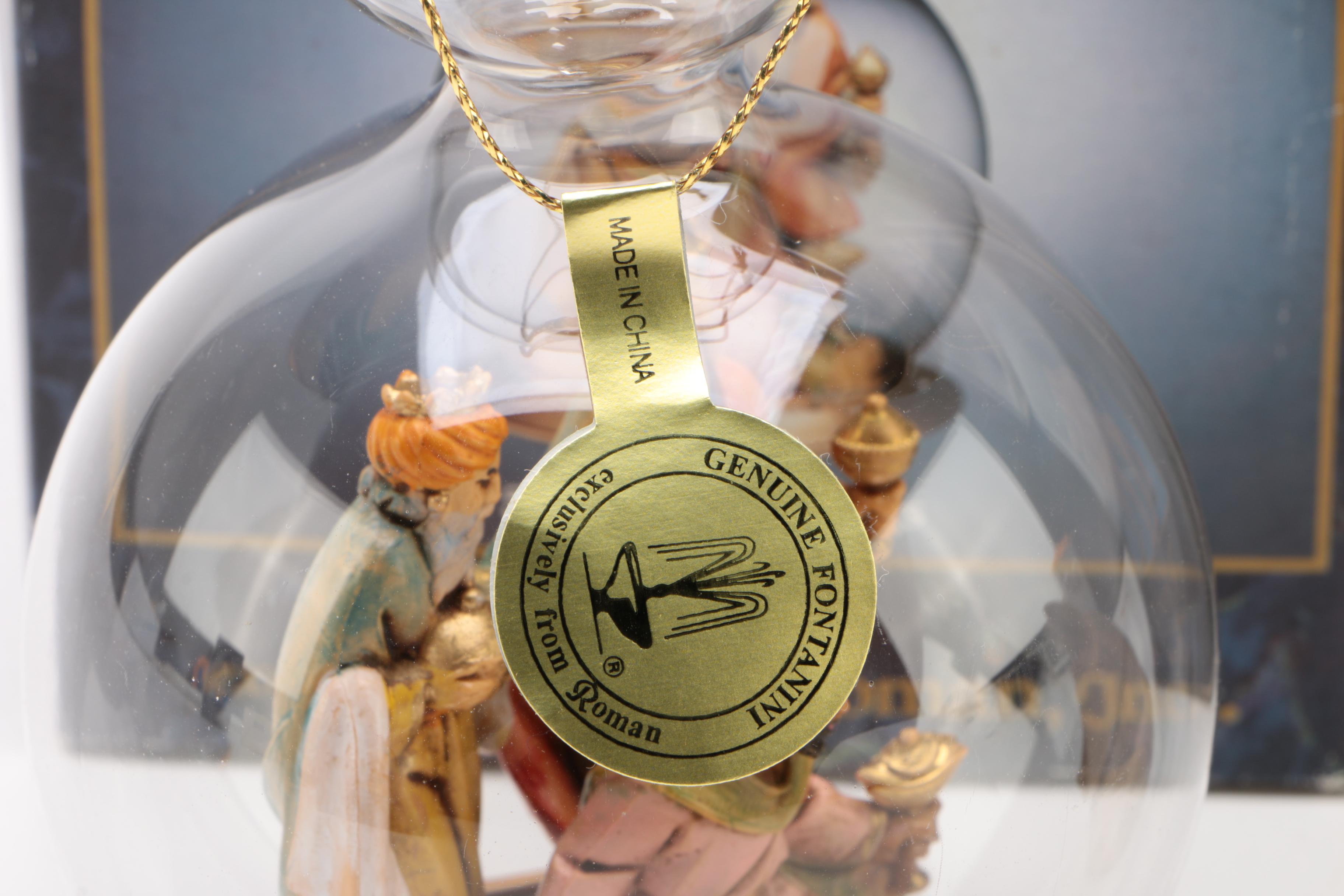 Fontanini Heirloom Nativity Set with Blown Glass Ornaments