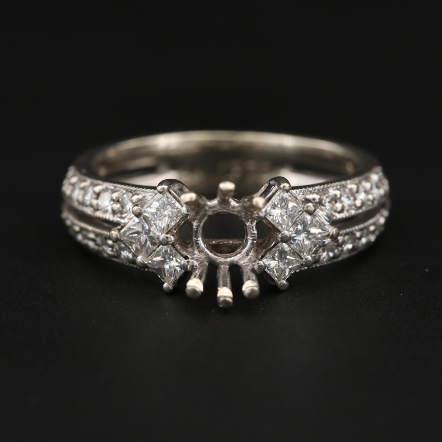 18K White Gold Diamond Ring