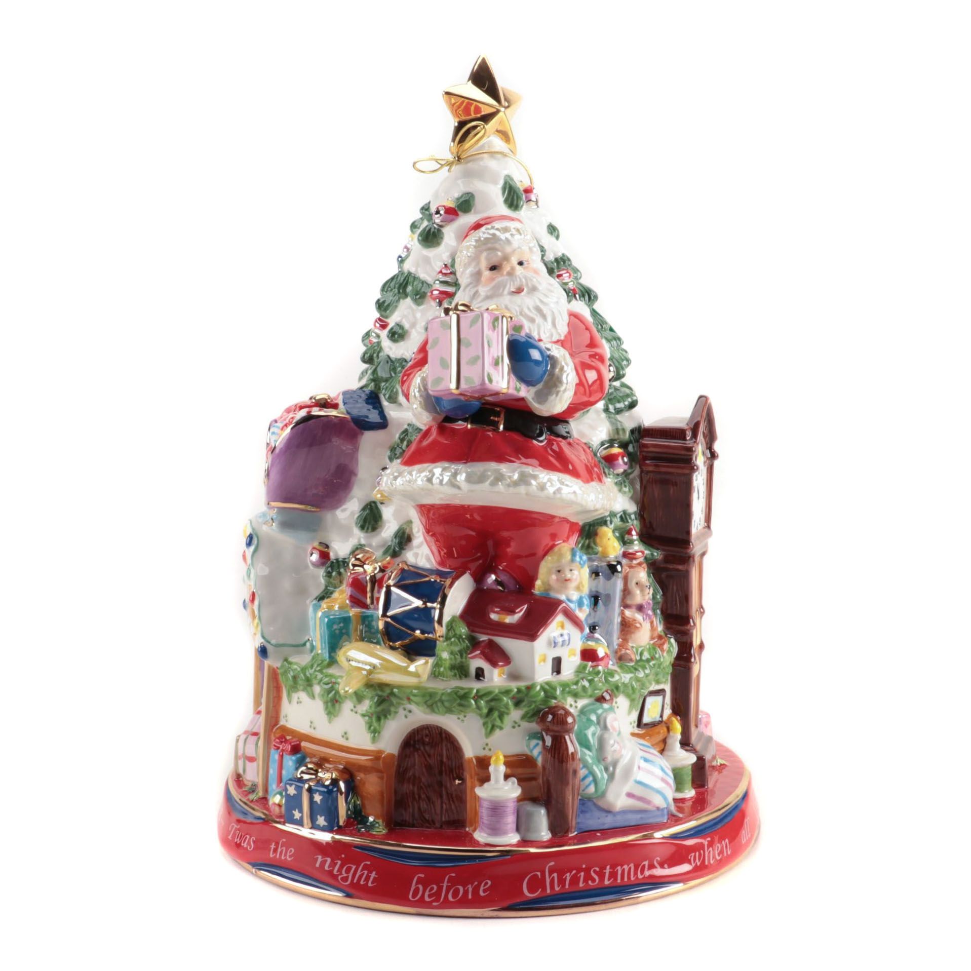 Christopher Radko "Twas the Night Before Christmas" Ceramic Cookie Jar