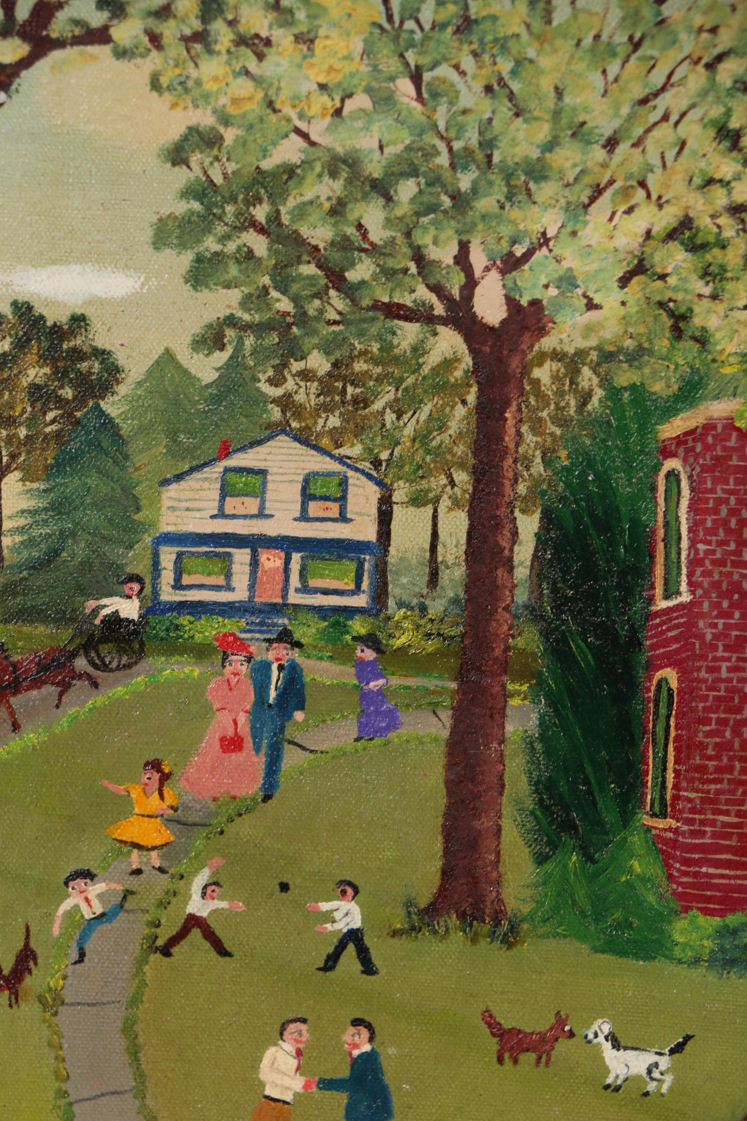 Grace McArthur Folk Art Oil Painting