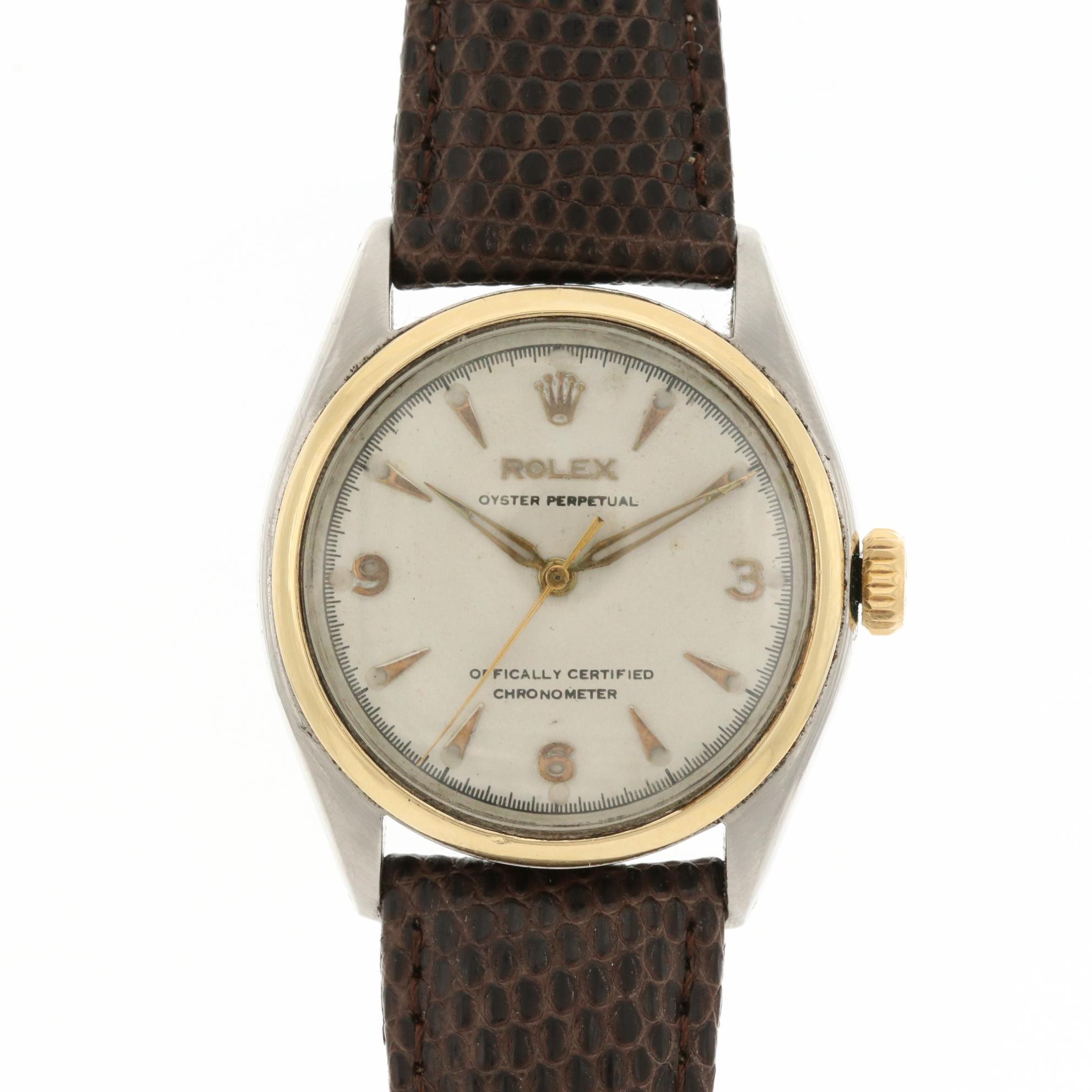 Vintage Rolex Oyster Perpetual 14K Gold and Stainless Steel Automatic Watch