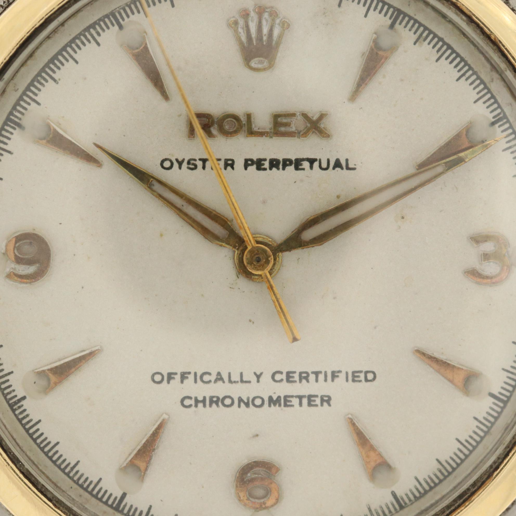 Vintage Rolex Oyster Perpetual 14K Gold and Stainless Steel Automatic Watch