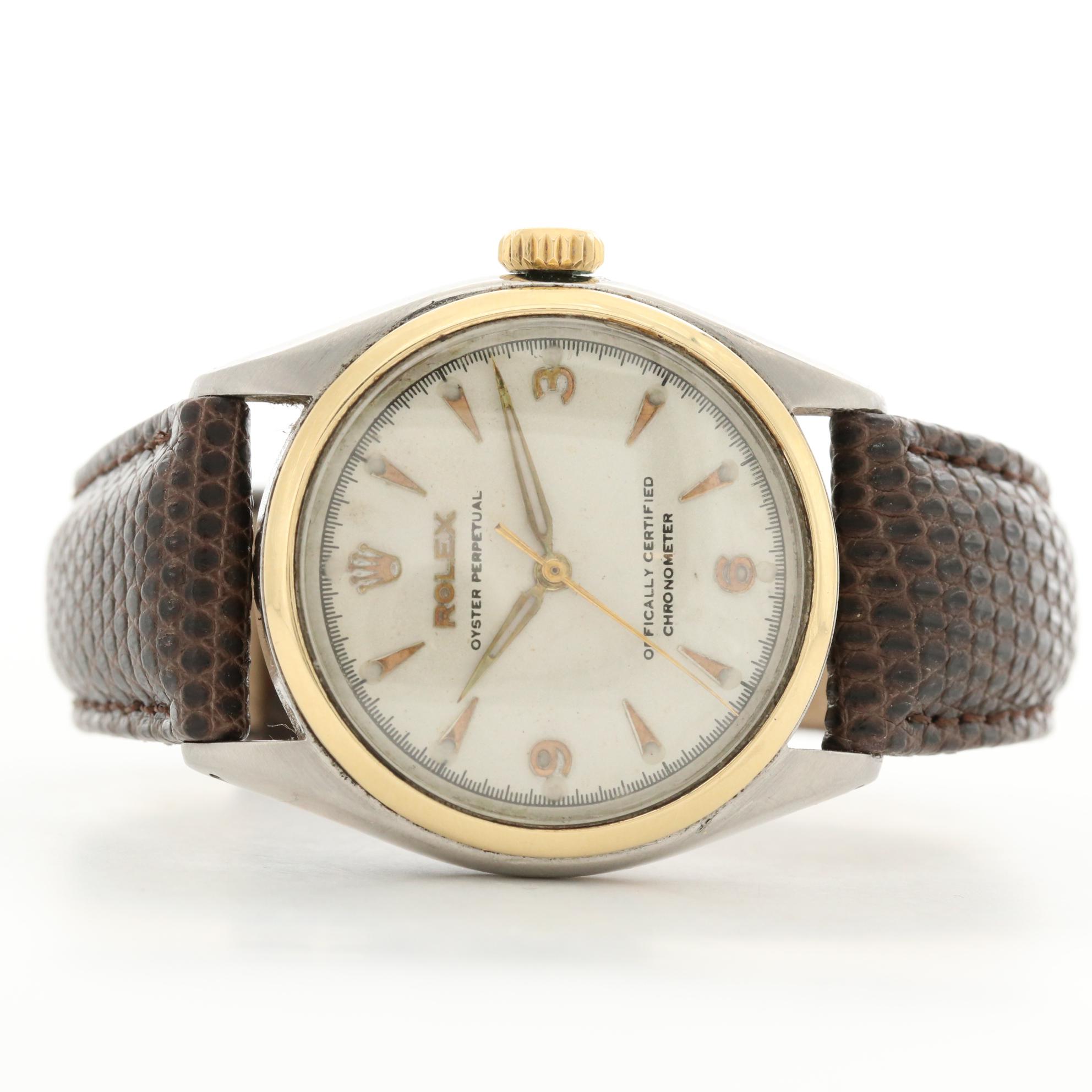 Vintage Rolex Oyster Perpetual 14K Gold and Stainless Steel Automatic Watch