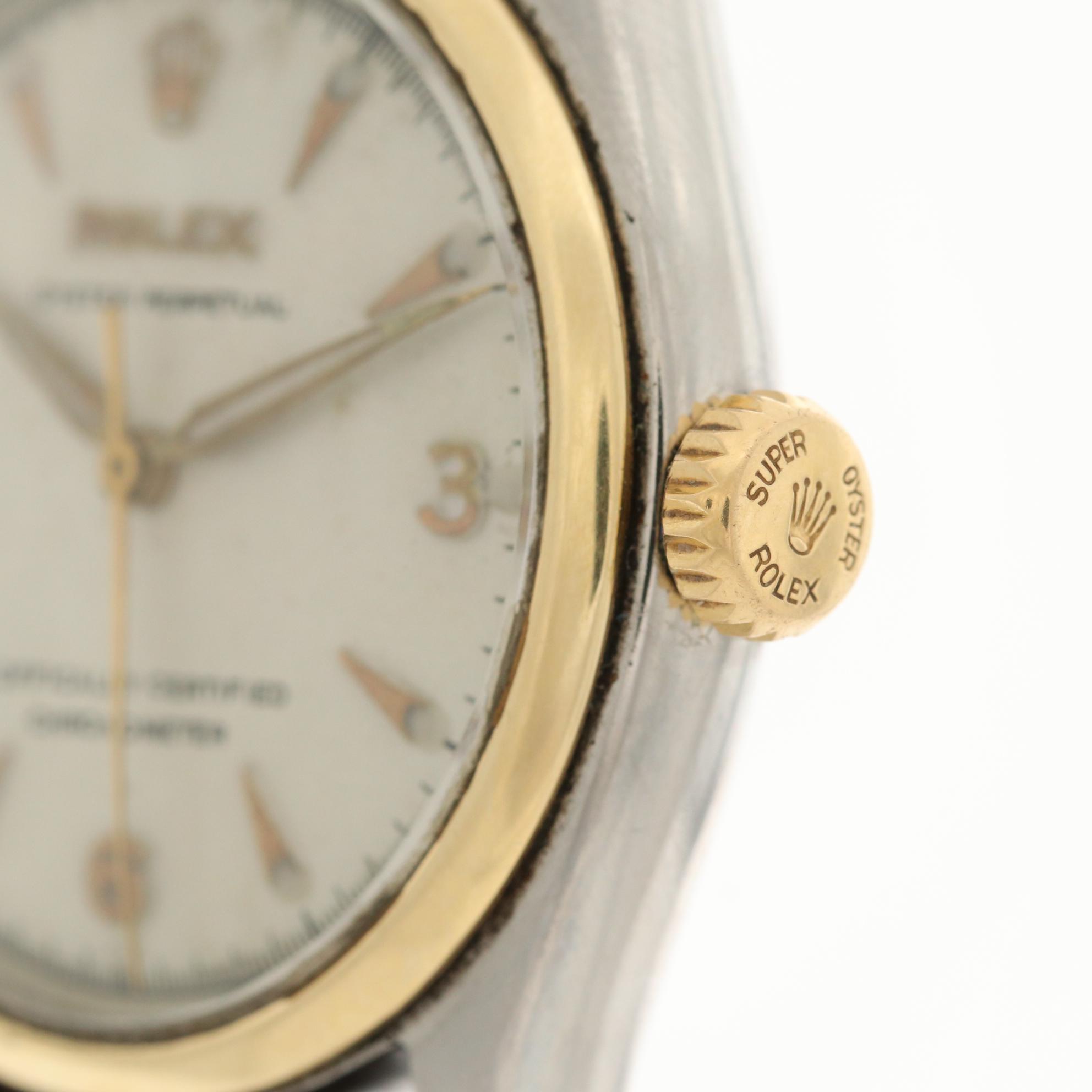 Vintage Rolex Oyster Perpetual 14K Gold and Stainless Steel Automatic Watch
