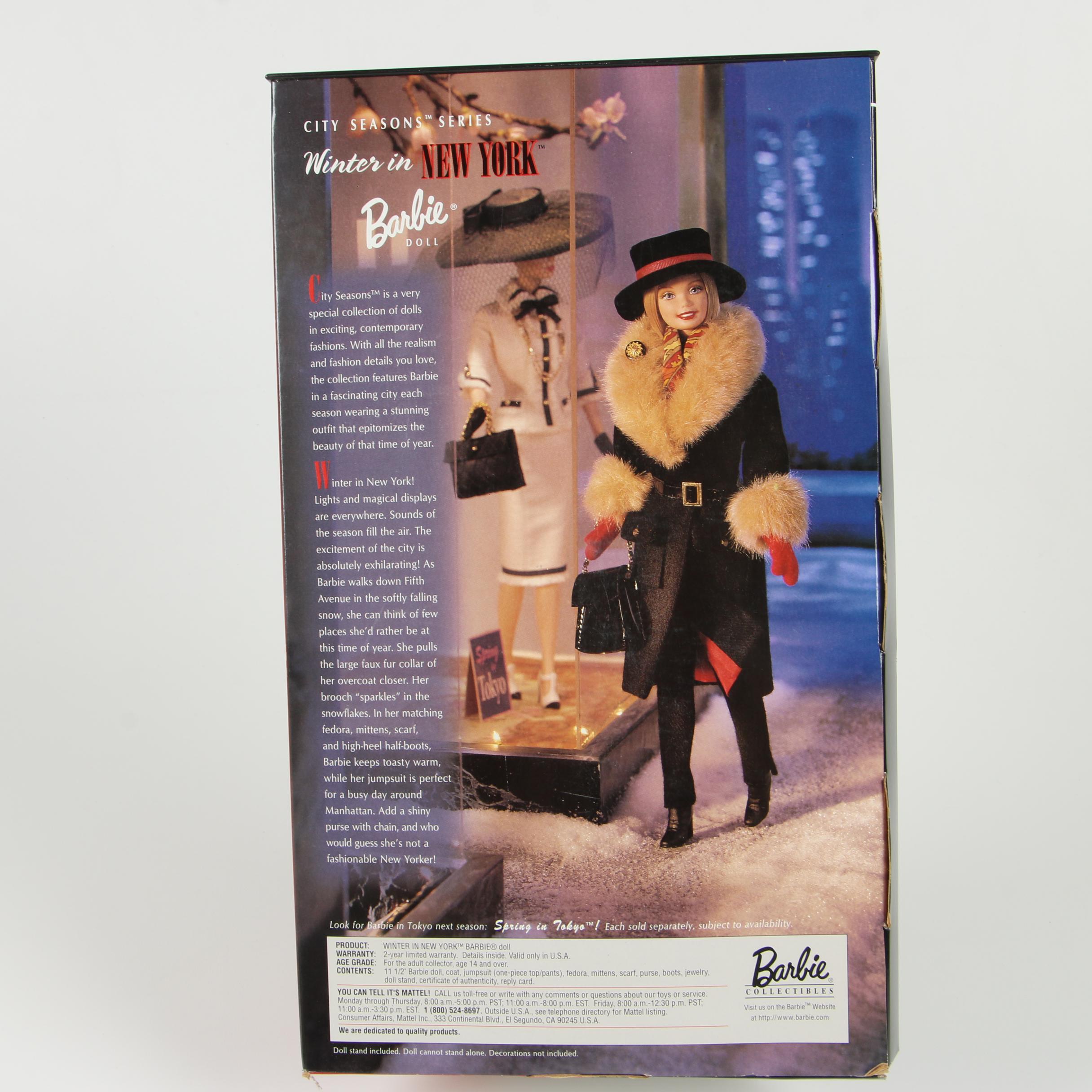 Barbie Collector Edition "City Seasons" Fashion Dolls, 1990's