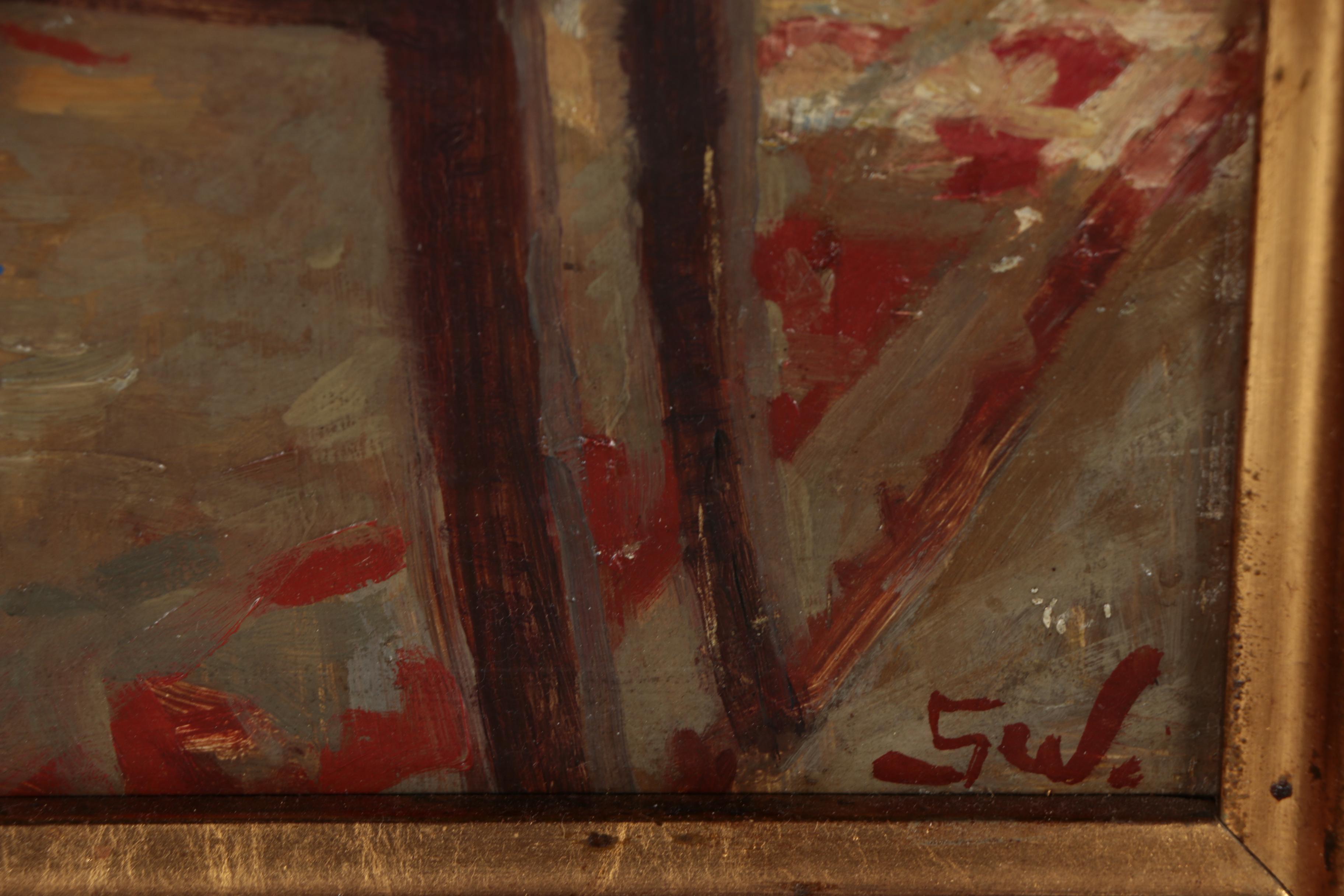 Sigurd Wandel Oil Painting "Frokostbordet", Circa 1930