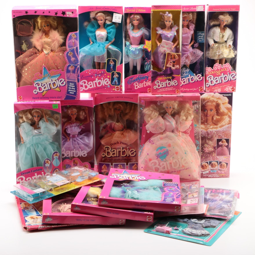 Barbie "Super Star" Doll and Clothing, "Happy Birthday" Doll, and More