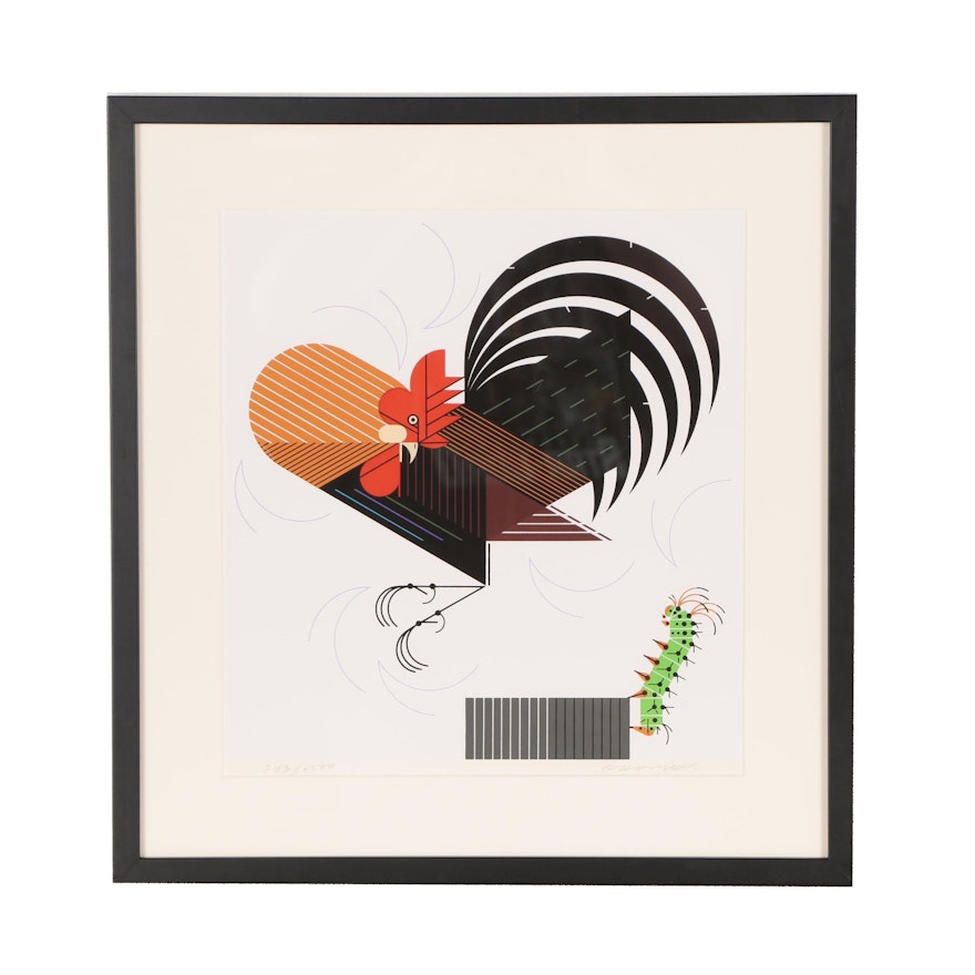 Charley Harper Serigraph "Crawling Tall"