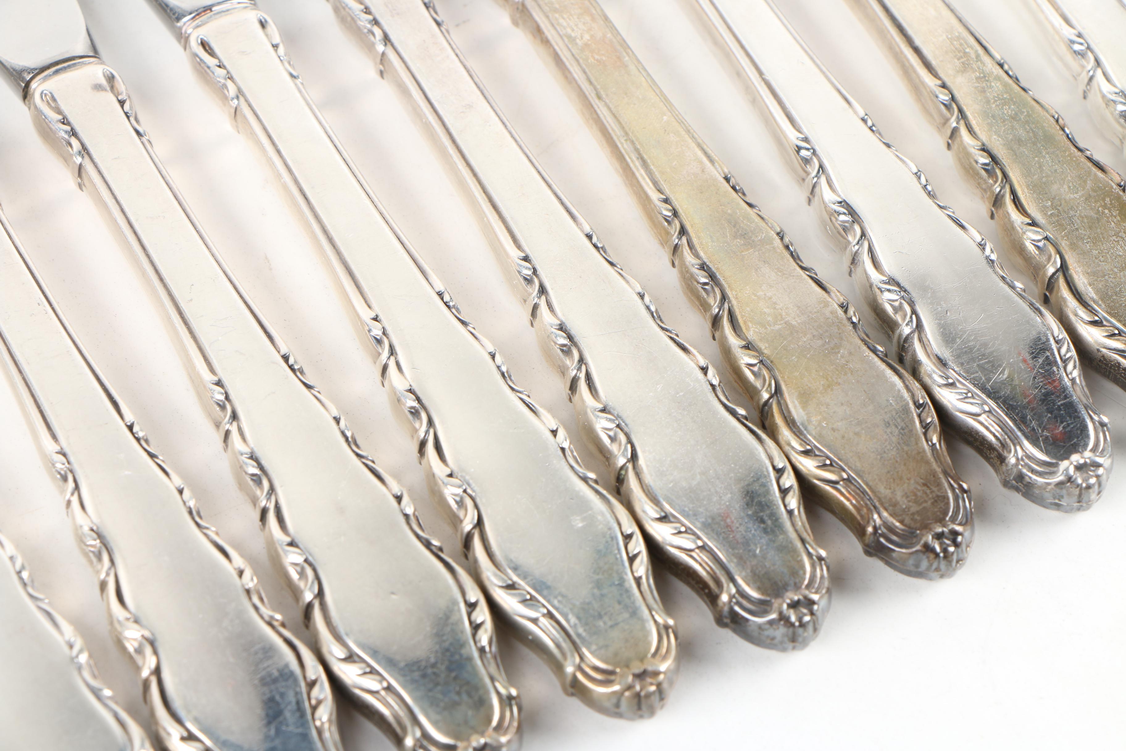 Sterling Silver Reed & Barton "Mirrorstele" Flatware and Hunt Pie Server