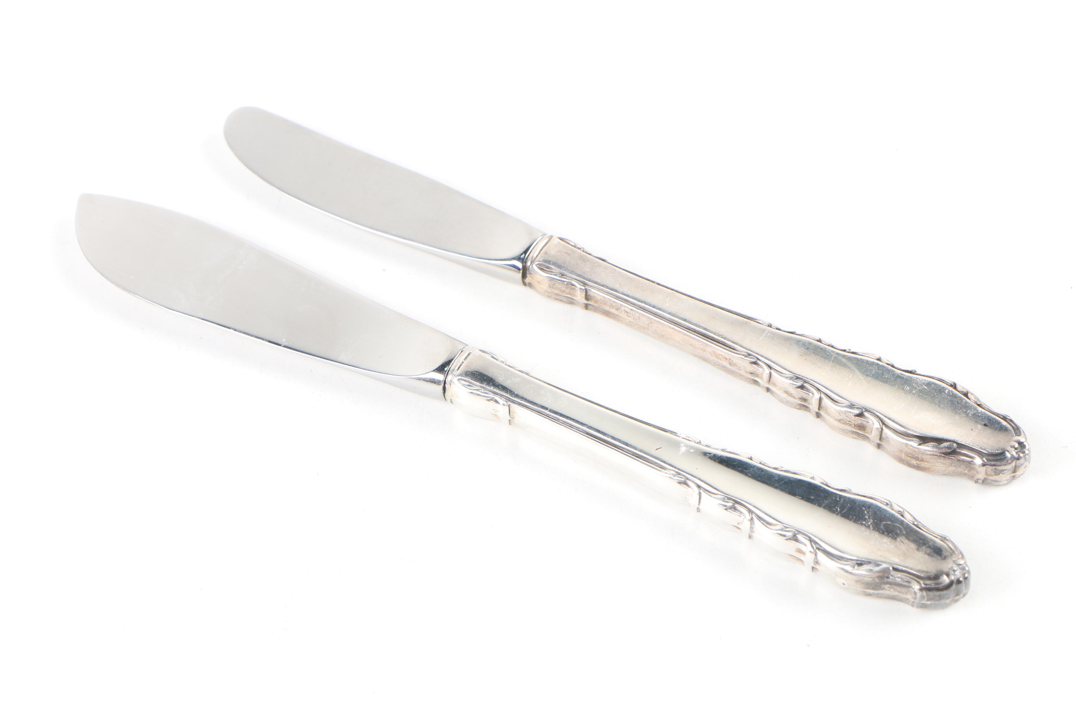 Sterling Silver Reed & Barton "Mirrorstele" Flatware and Hunt Pie Server