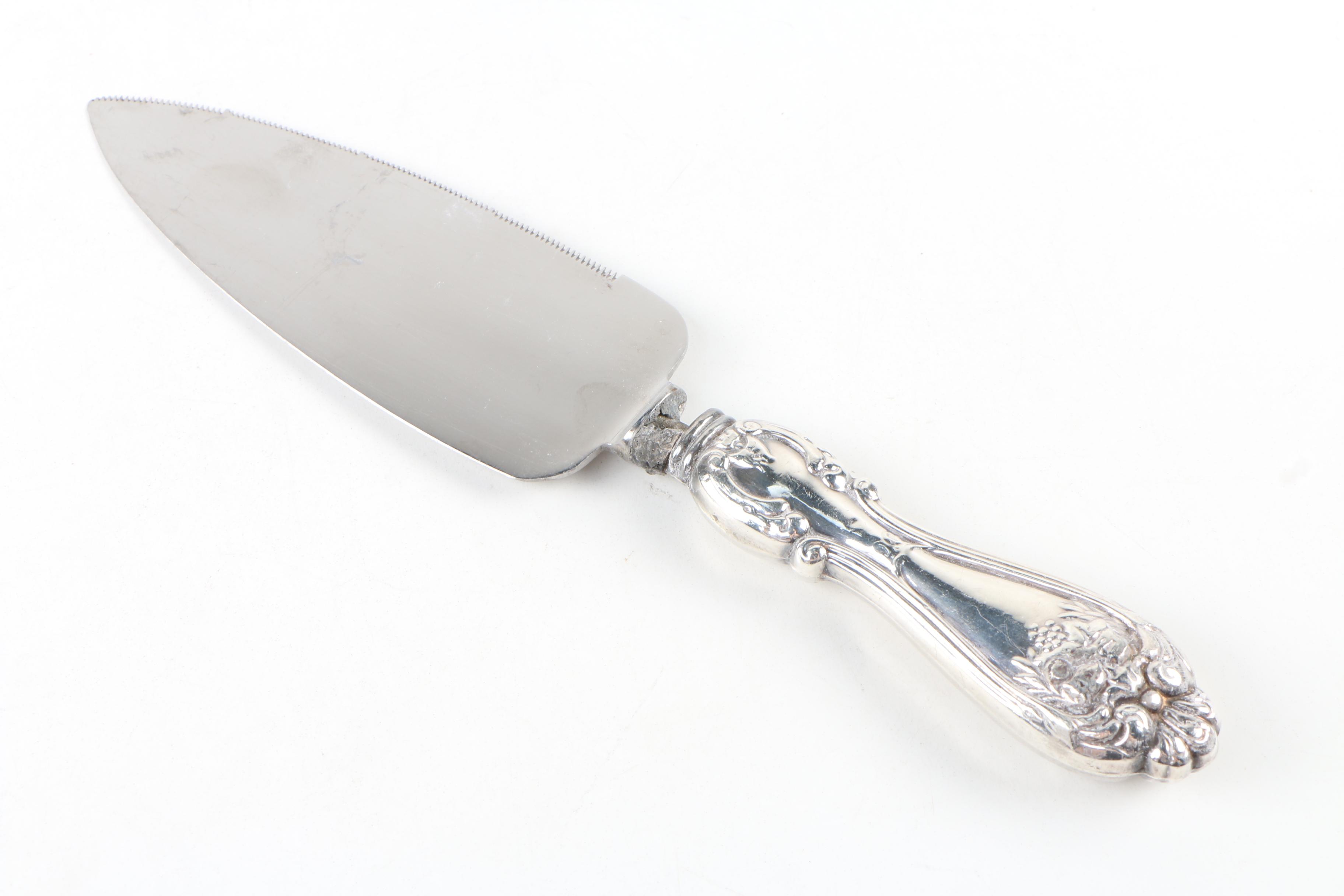 Sterling Silver Reed & Barton "Mirrorstele" Flatware and Hunt Pie Server
