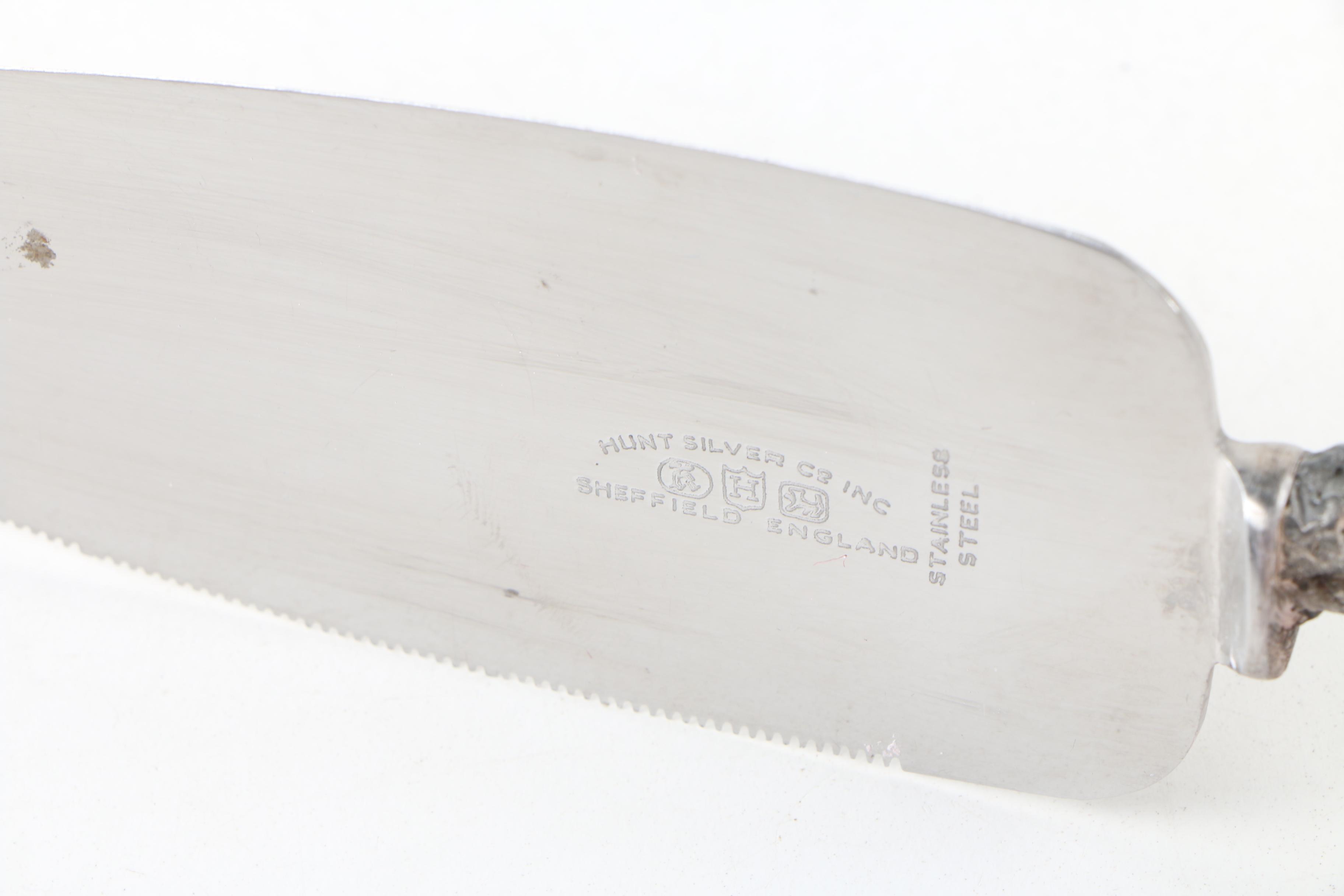 Sterling Silver Reed & Barton "Mirrorstele" Flatware and Hunt Pie Server