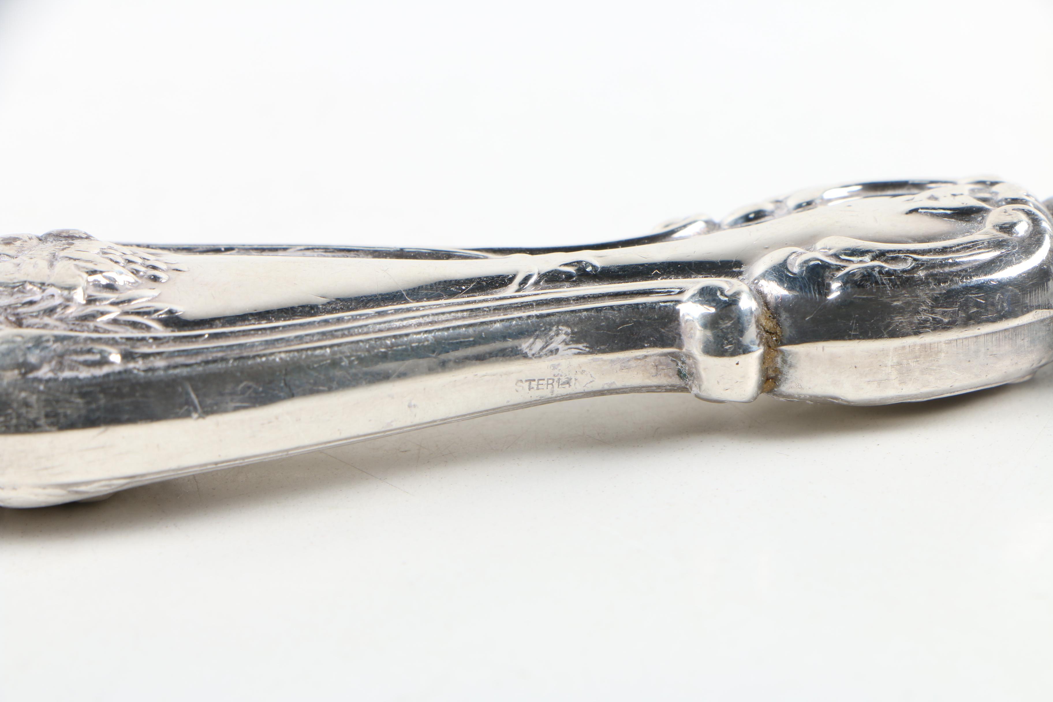 Sterling Silver Reed & Barton "Mirrorstele" Flatware and Hunt Pie Server