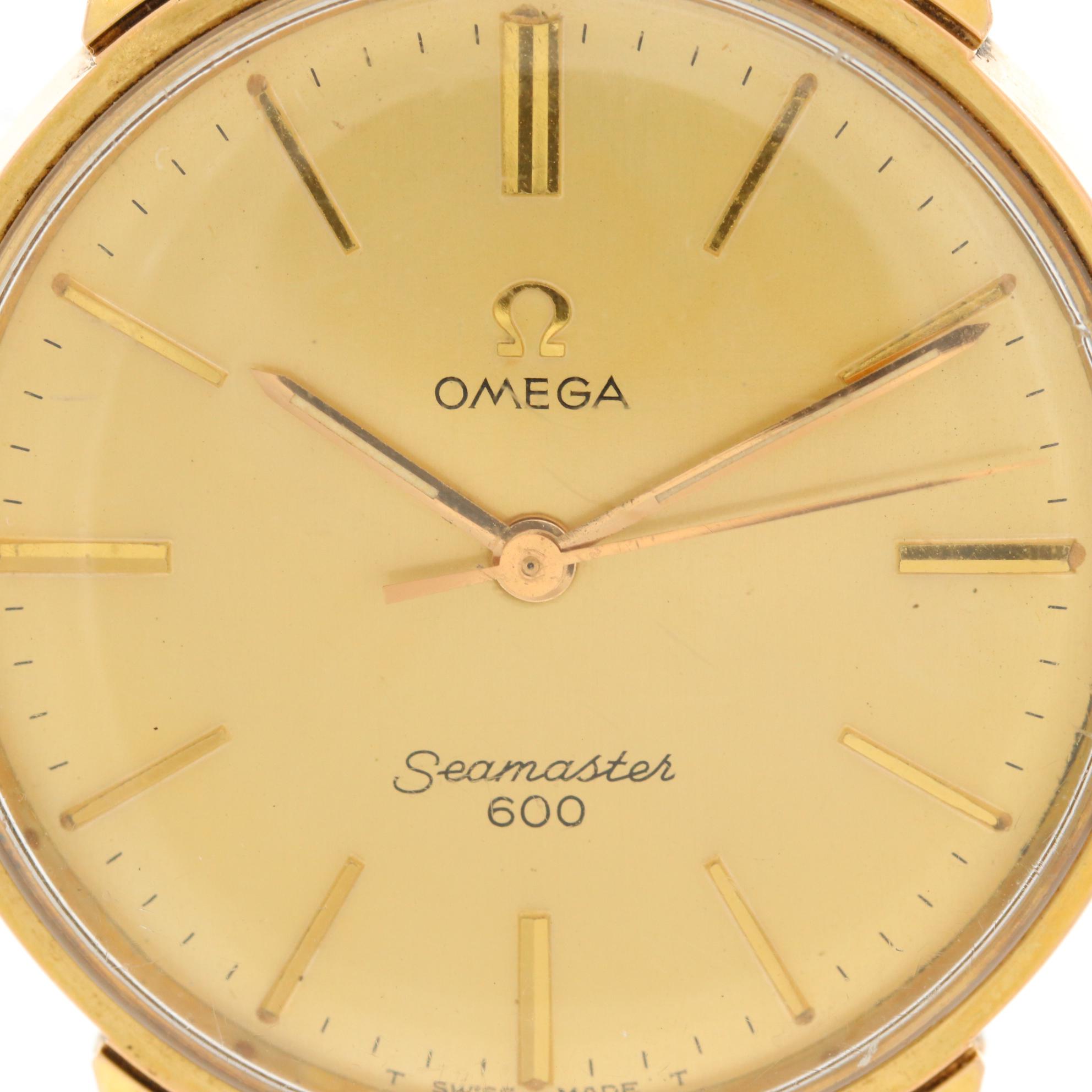 Vintage Omega Seamaster 600 Gold Tone Watch, Circa 1963