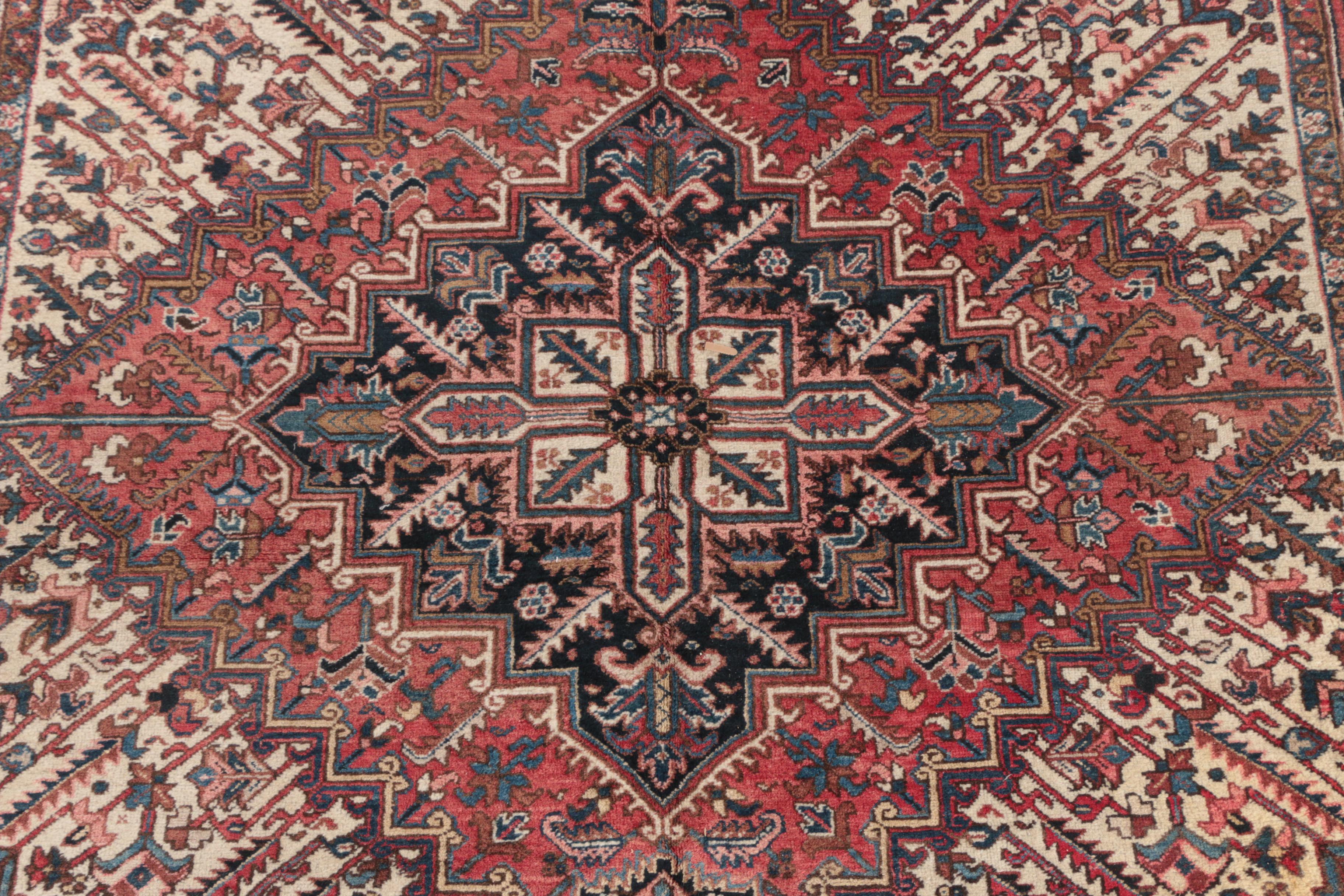 8.3' x 9.8' Hand-Knotted Persian Heriz Wool Rug