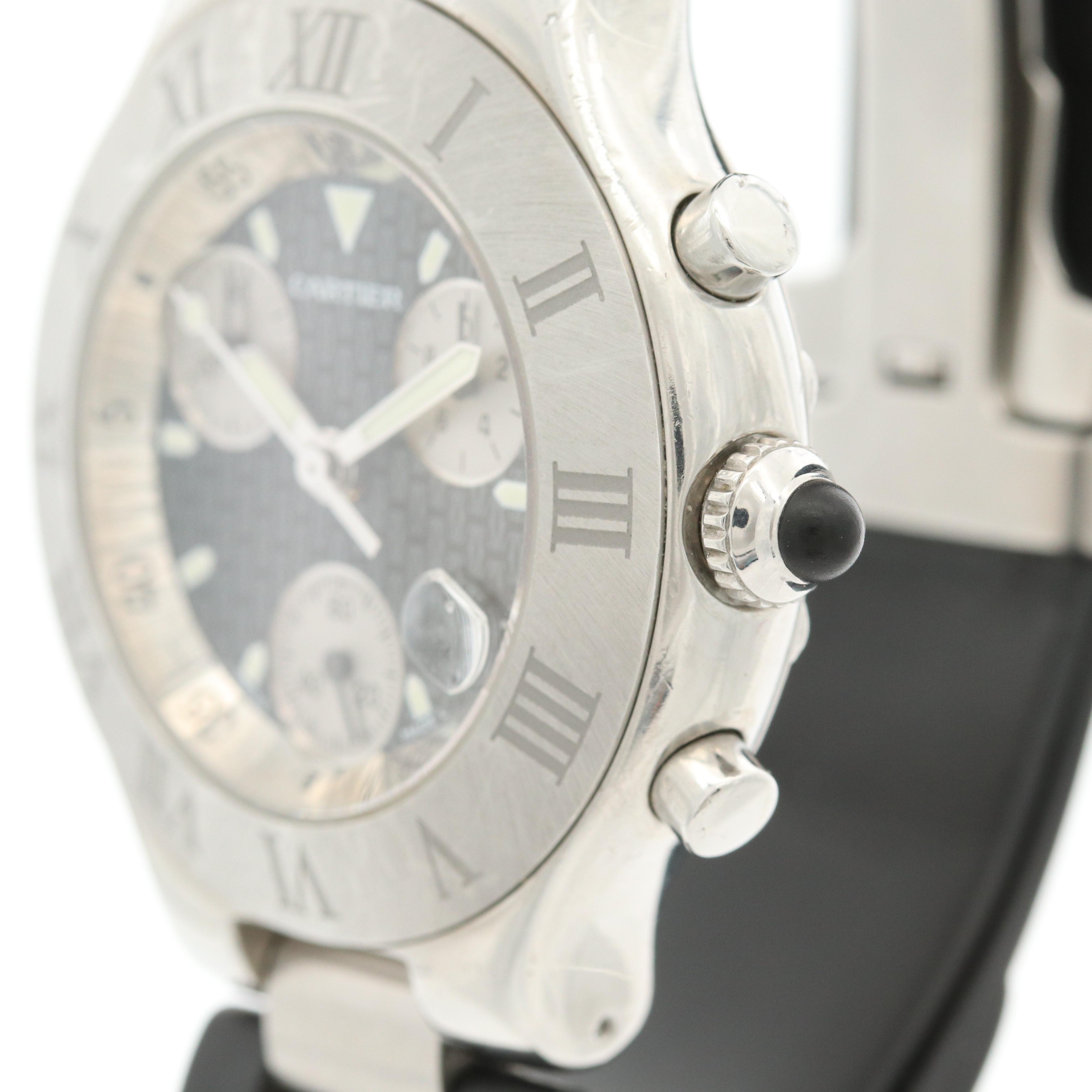 Cartier 21 Chronoscaph Stainless Steel Quartz Watch