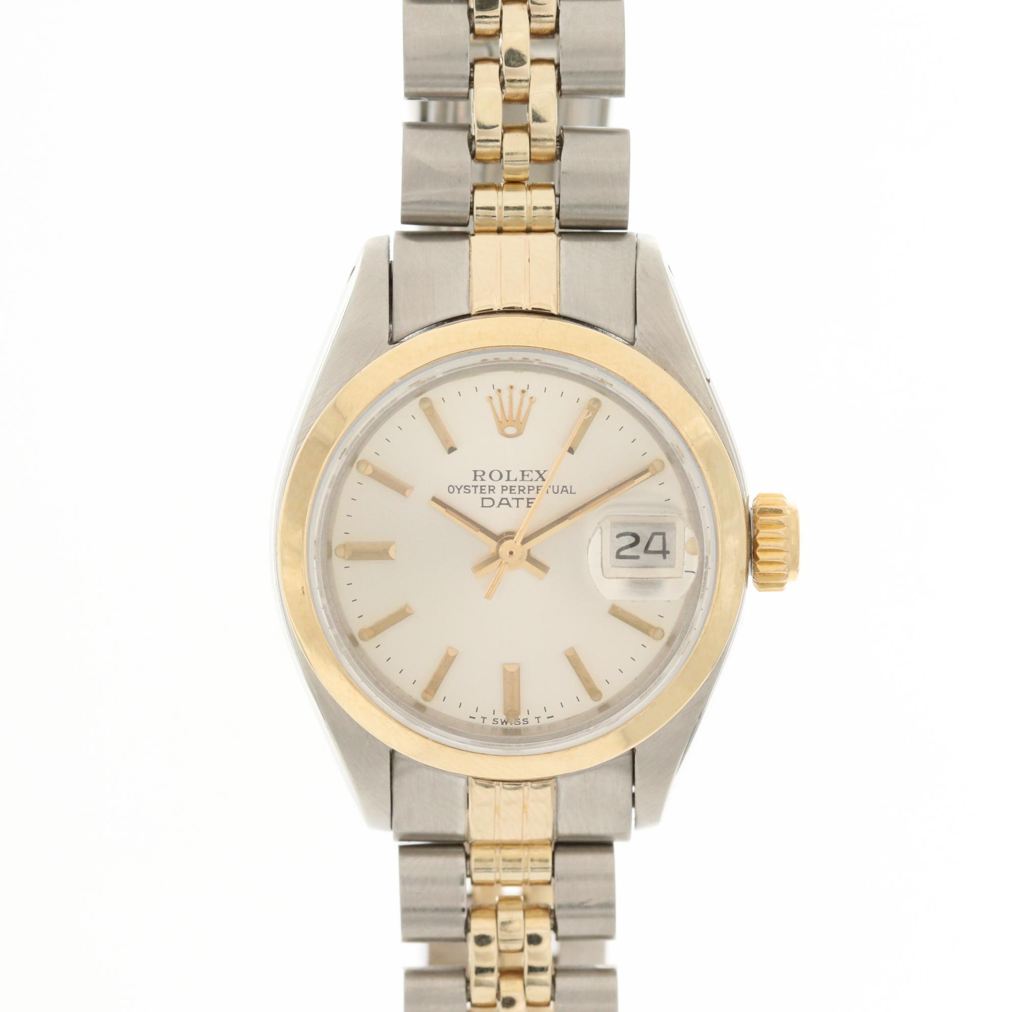 Vintage Rolex Date 6916 14K Gold and Stainless Steel Automatic Watch