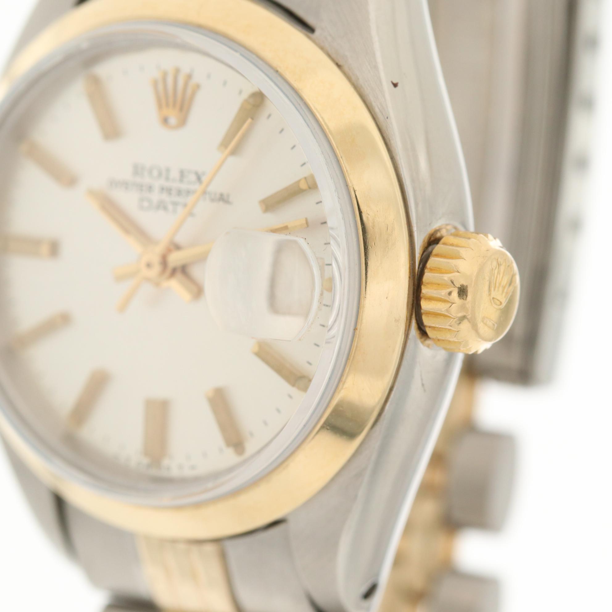 Vintage Rolex Date 6916 14K Gold and Stainless Steel Automatic Watch