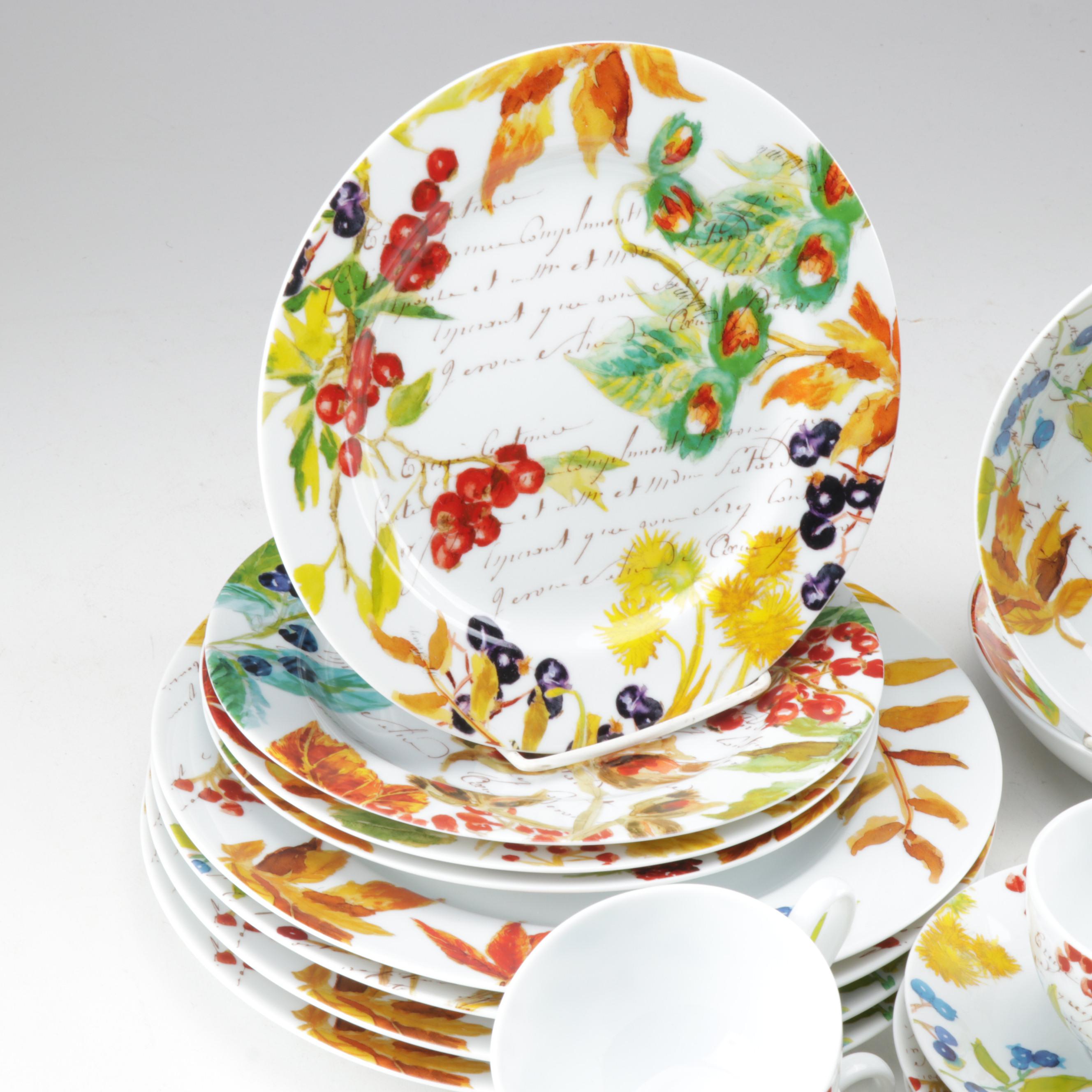 Bernardaud for Williams-Sonoma "Harvest Berry" Ceramic Dinnerware
