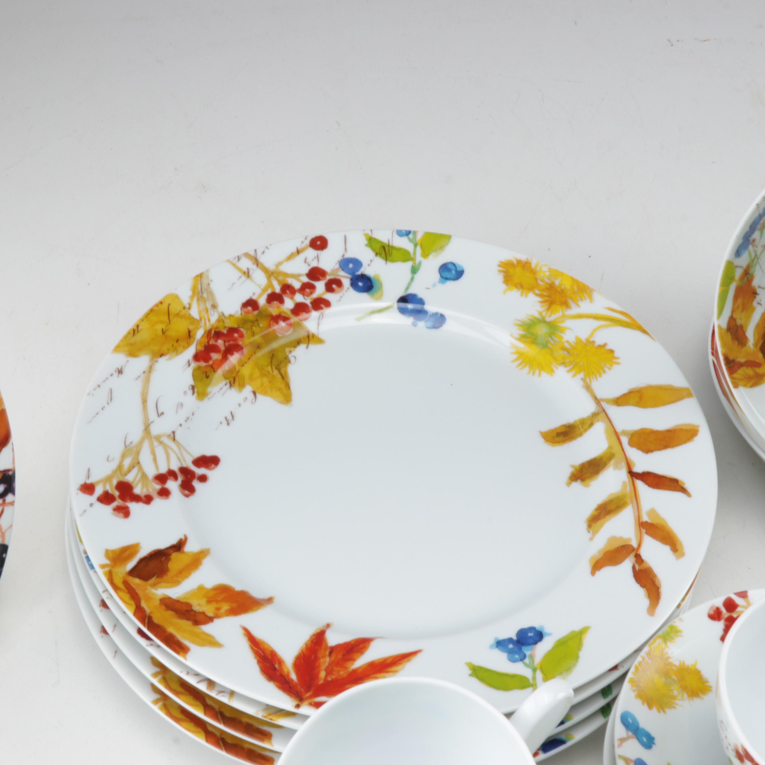 Bernardaud for Williams-Sonoma "Harvest Berry" Ceramic Dinnerware