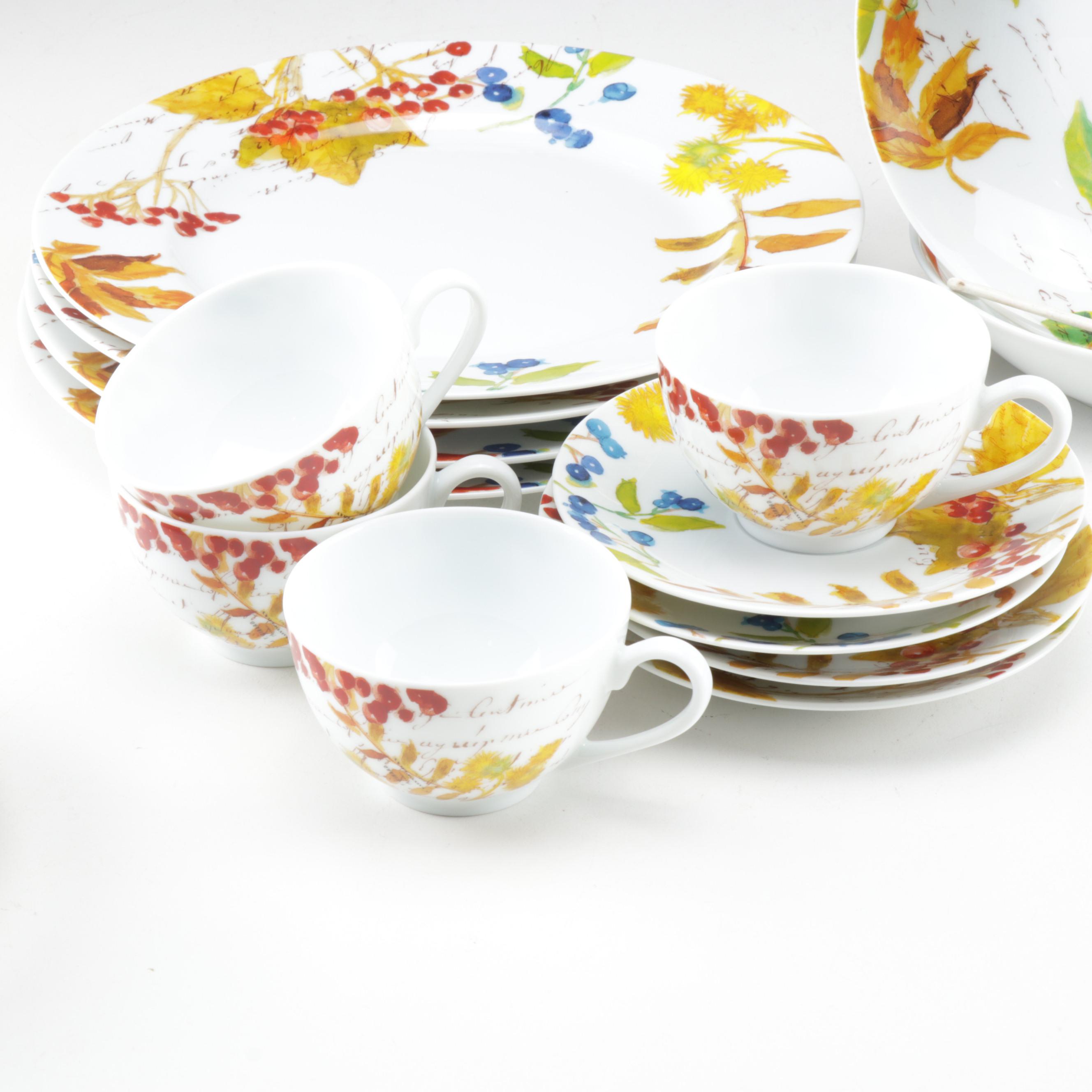 Bernardaud for Williams-Sonoma "Harvest Berry" Ceramic Dinnerware