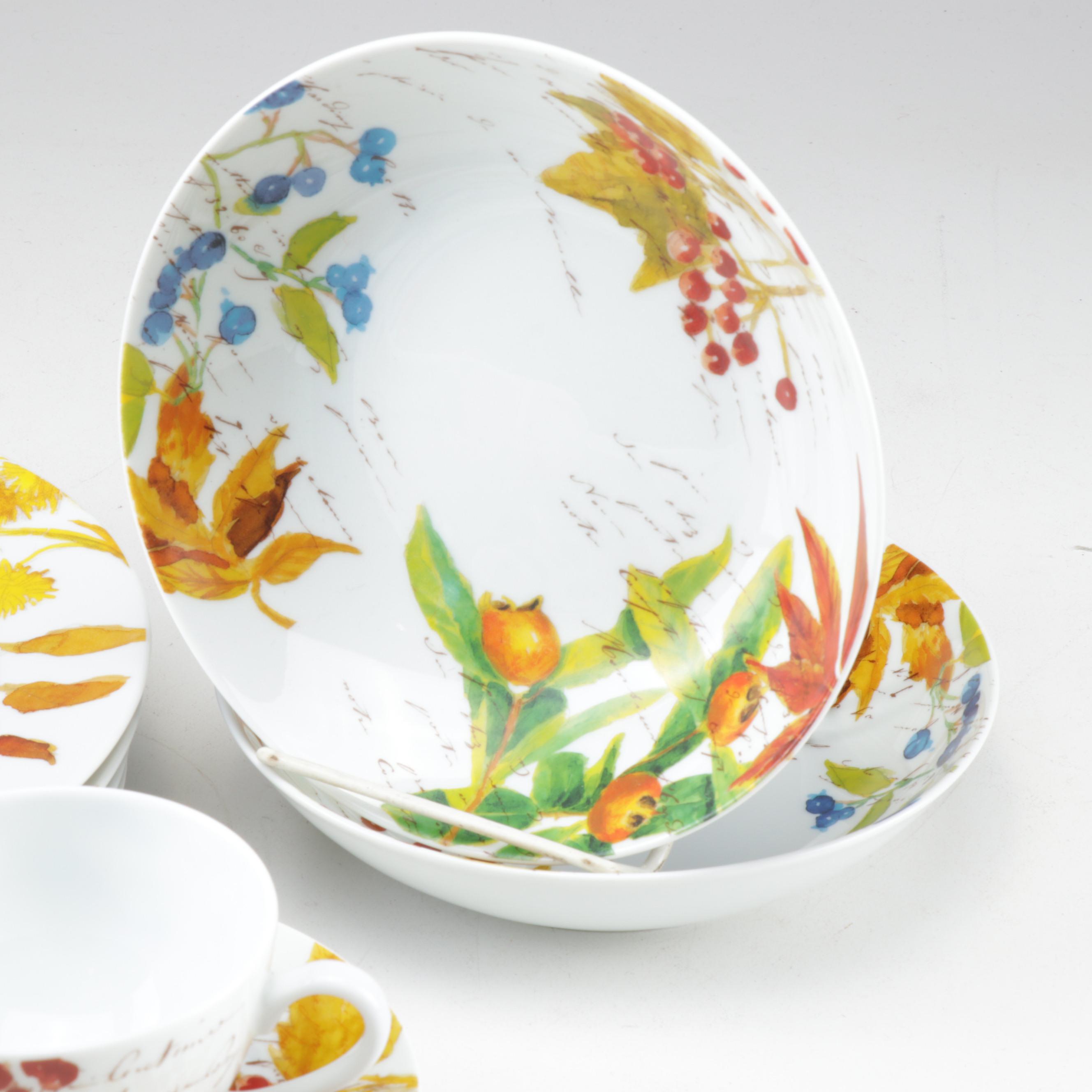 Bernardaud for Williams-Sonoma "Harvest Berry" Ceramic Dinnerware