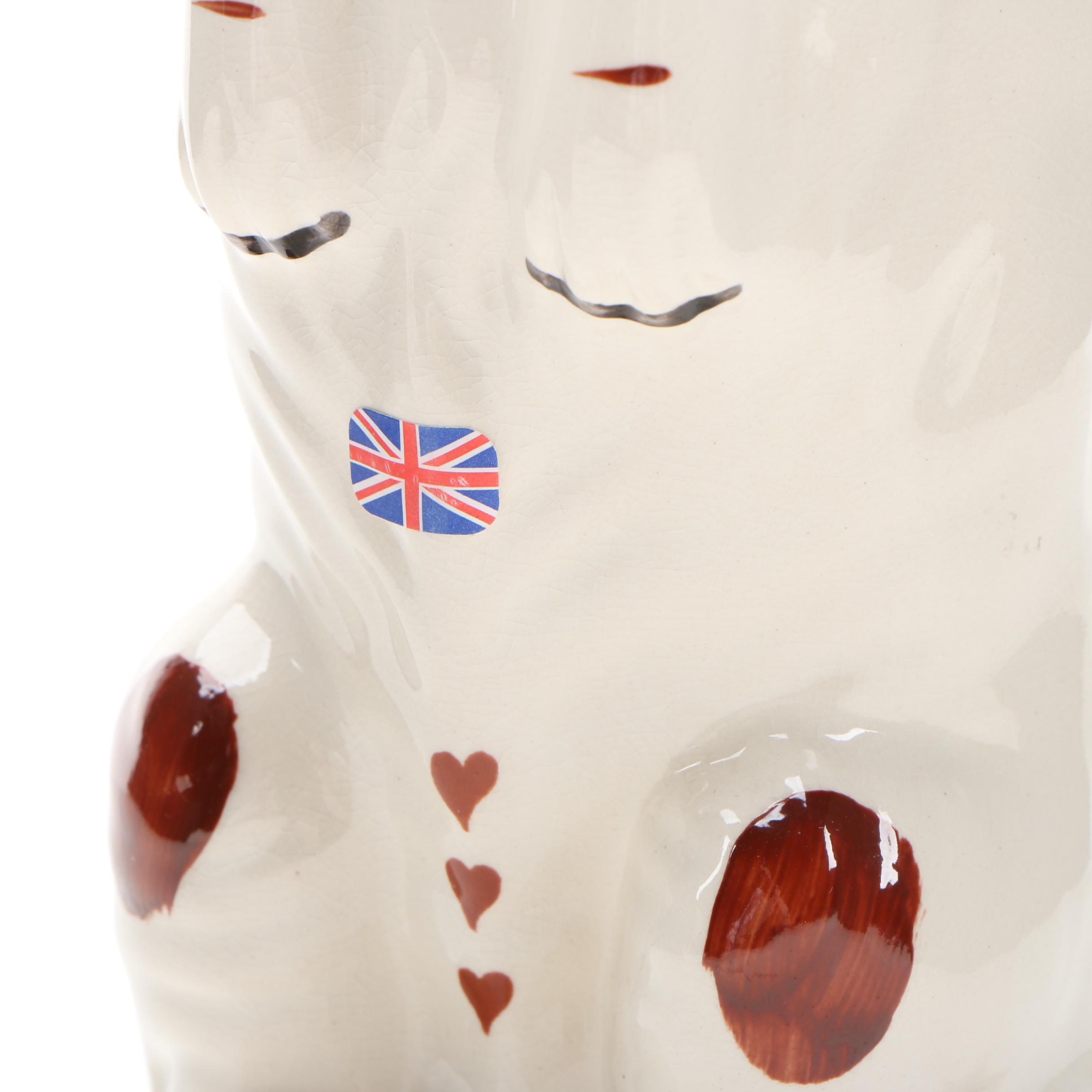 Royale Stratford Rushton Staffordshire Figure Collection Porcelain Dog Pitcher