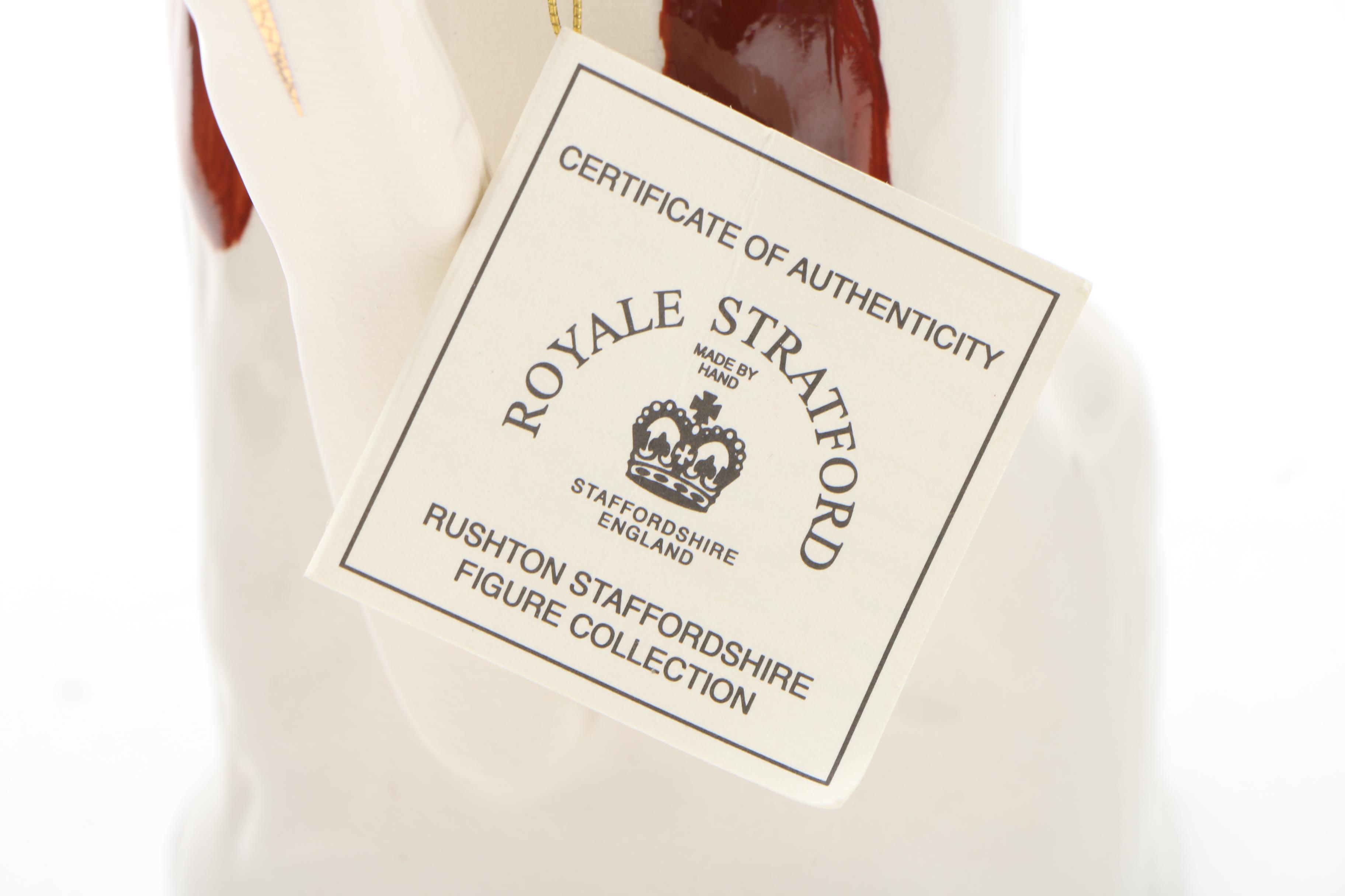 Royale Stratford Rushton Staffordshire Figure Collection Porcelain Dog Pitcher