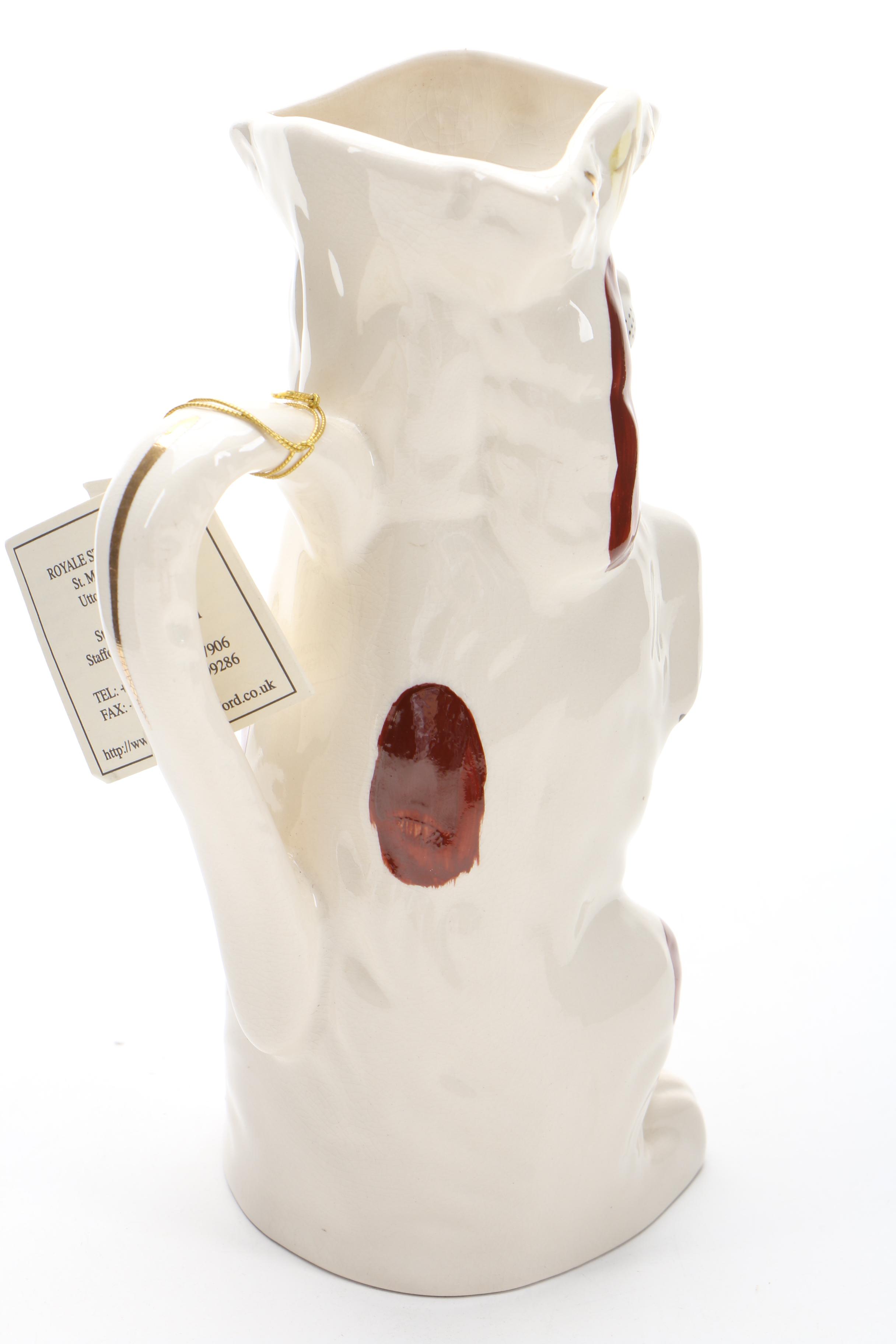 Royale Stratford Rushton Staffordshire Figure Collection Porcelain Dog Pitcher