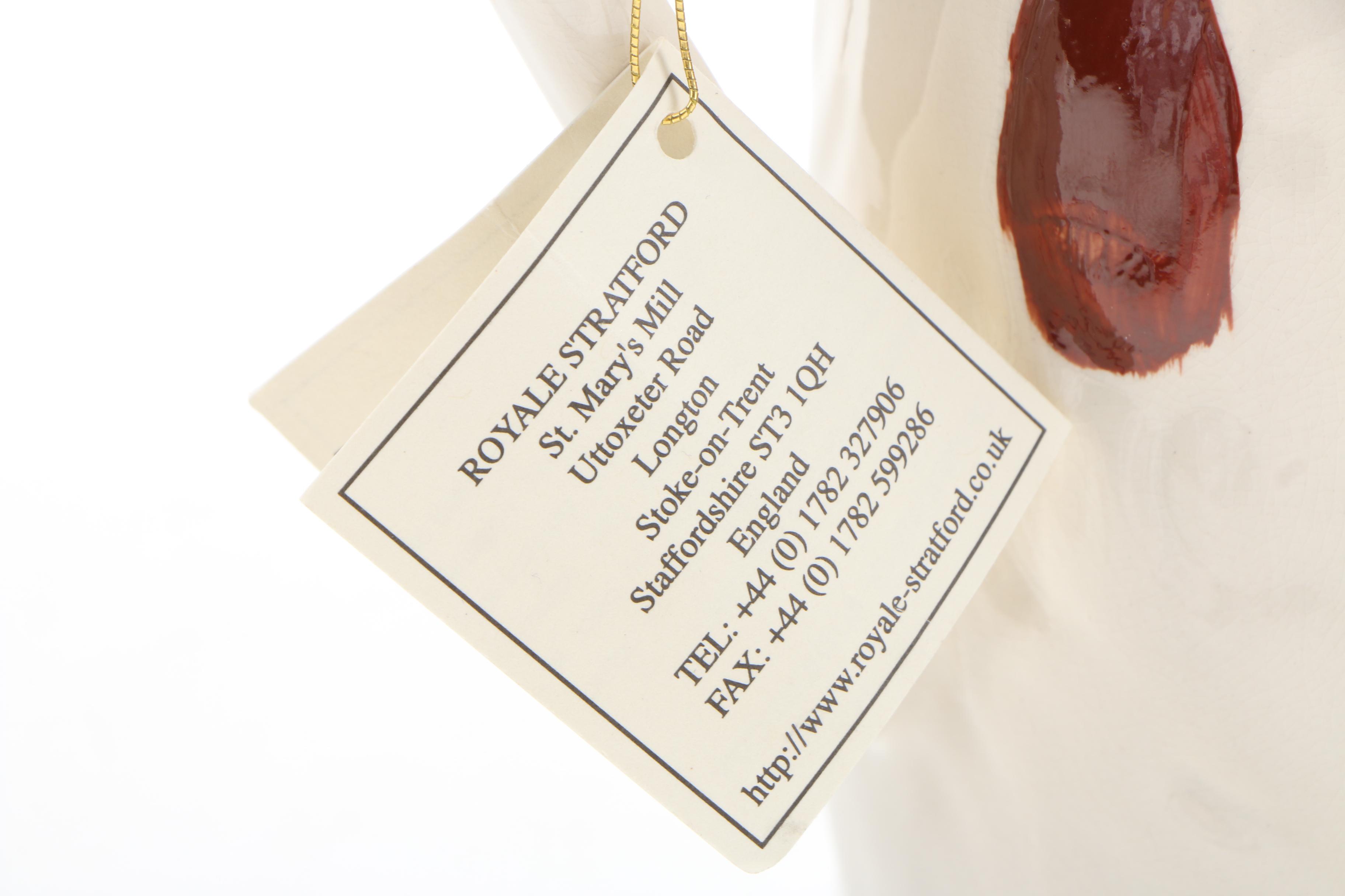 Royale Stratford Rushton Staffordshire Figure Collection Porcelain Dog Pitcher