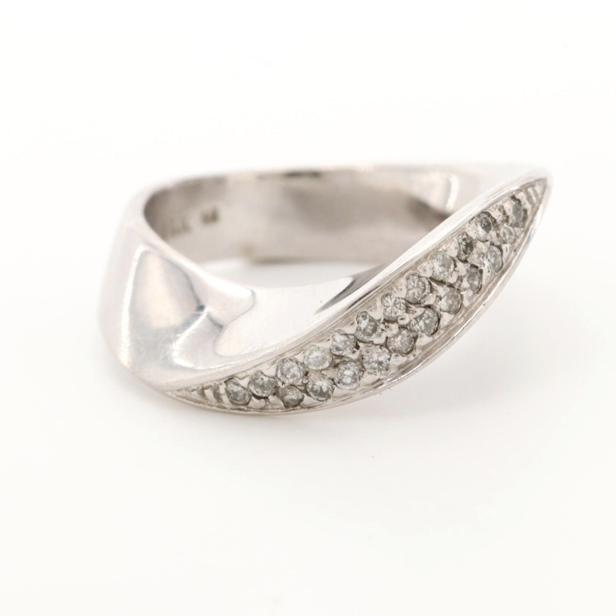 14K White Gold Diamond Ring